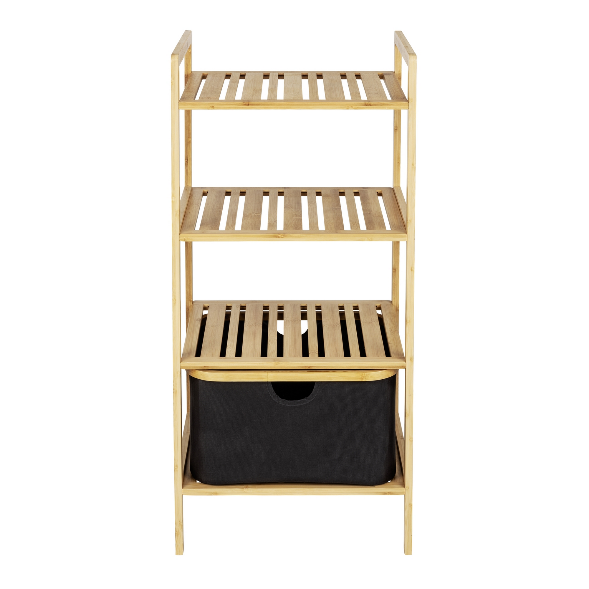 Regal 'Ecori' Polyester braun, schwarz 44 x 93,5 x 33 cm