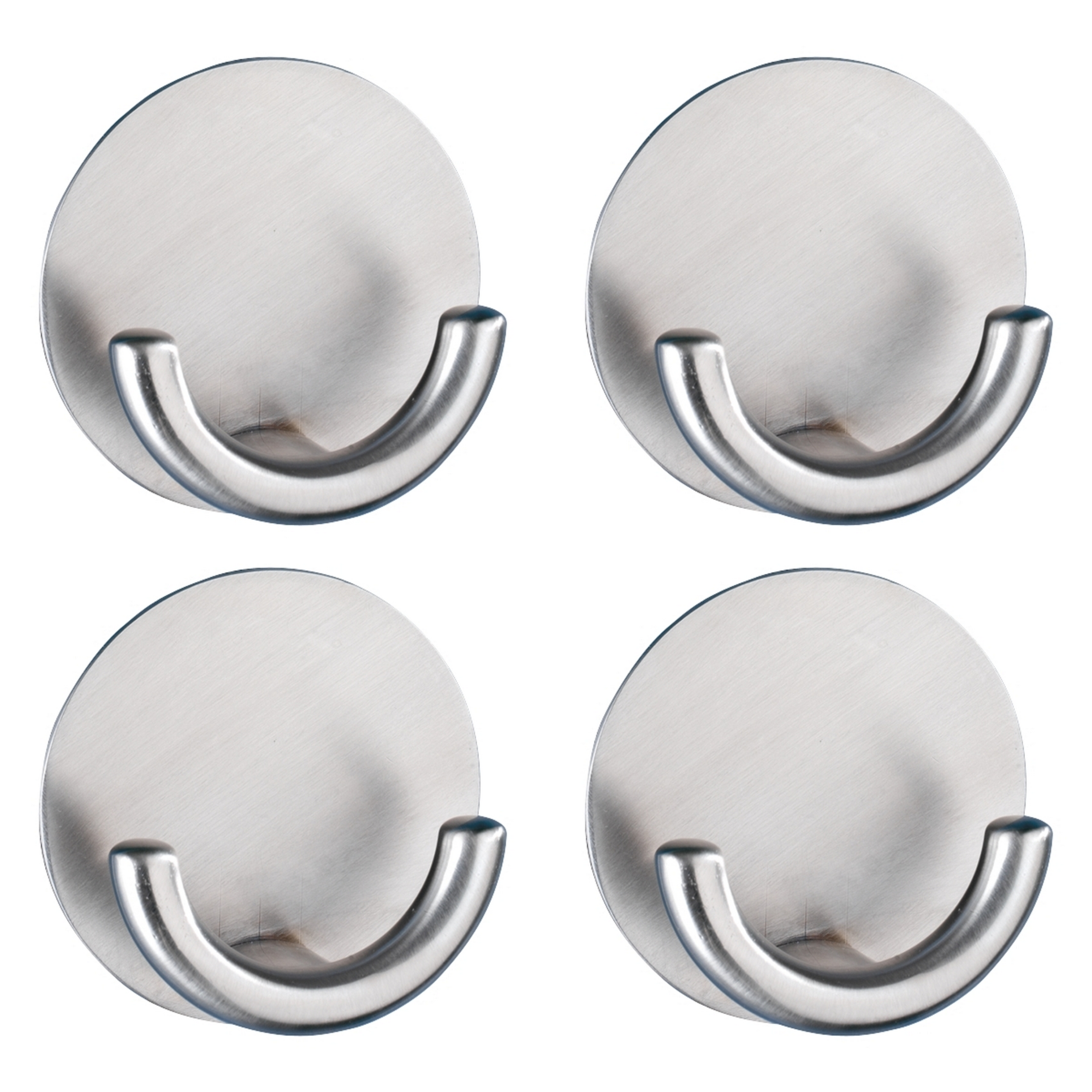 Handtuchhaken-Set 'Rondo' Edelstahl matt 4 Stück