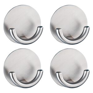 Handtuchhaken-Set 'Rondo' Edelstahl matt 4 Stück