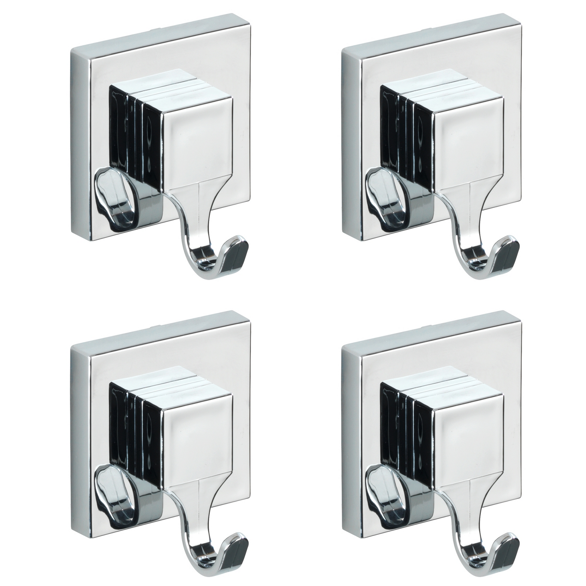Handtuchhaken-Set chromfarben 4-teilig