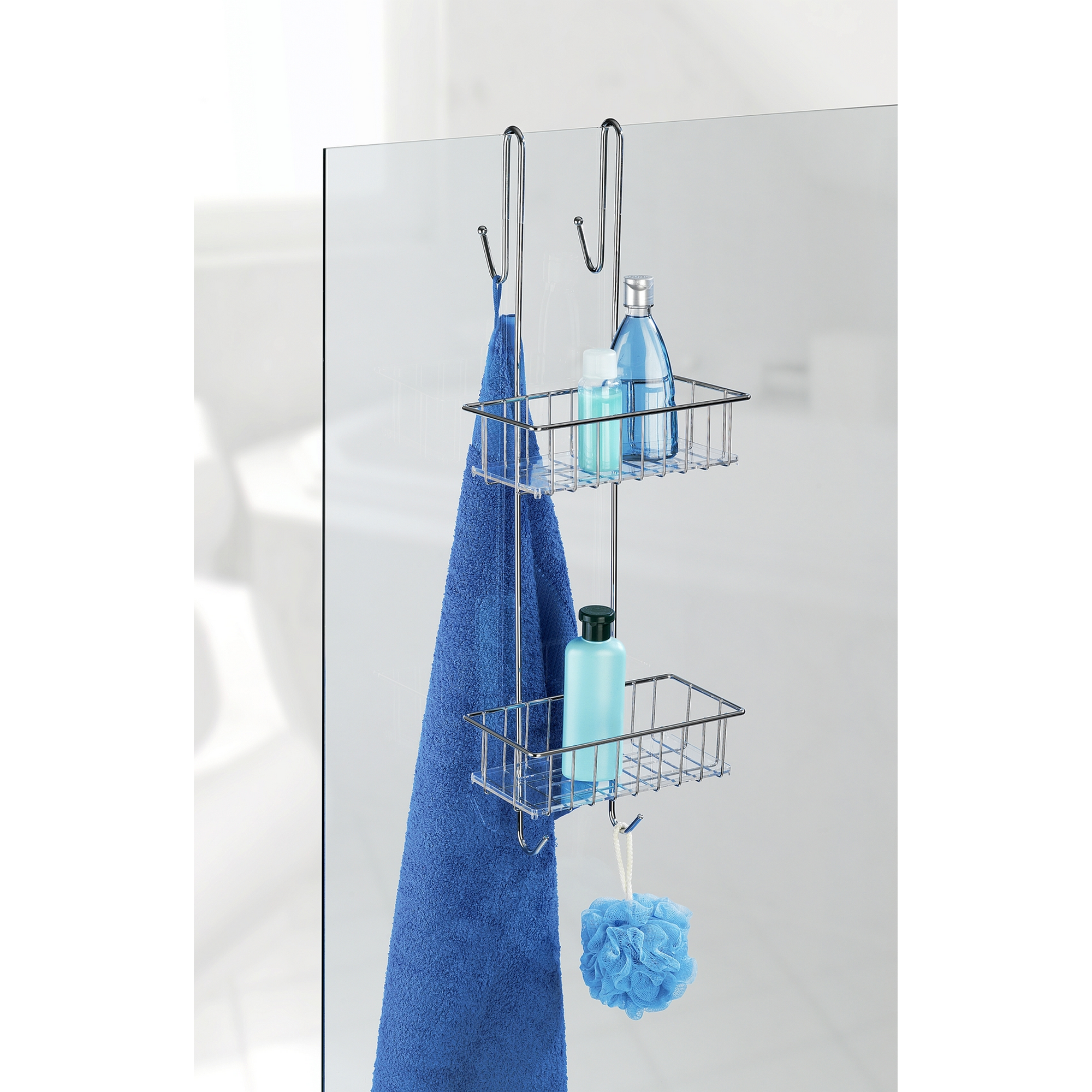 Duschregal 'Aldo' Edelstahl glänzend 24,5 x 70 x 20 cm