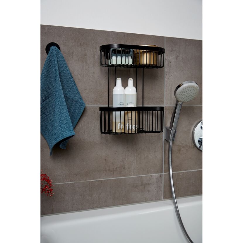 Wandregal 'Classic Plus' Stahl schwarz 26,5 x 33 x 14,5 cm