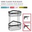 Eckregal 'Classic Plus' Stahl schwarz 23,5 x 33 x 18,5 cm