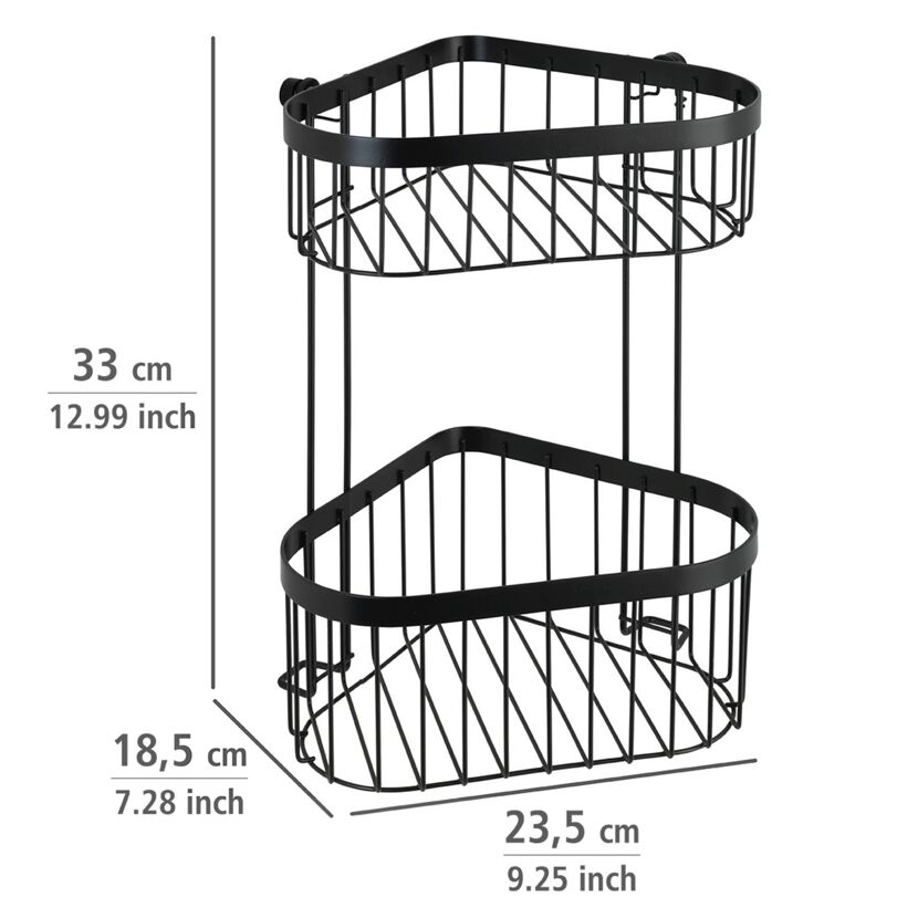 Eckregal 'Classic Plus' Stahl schwarz 23,5 x 33 x 18,5 cm