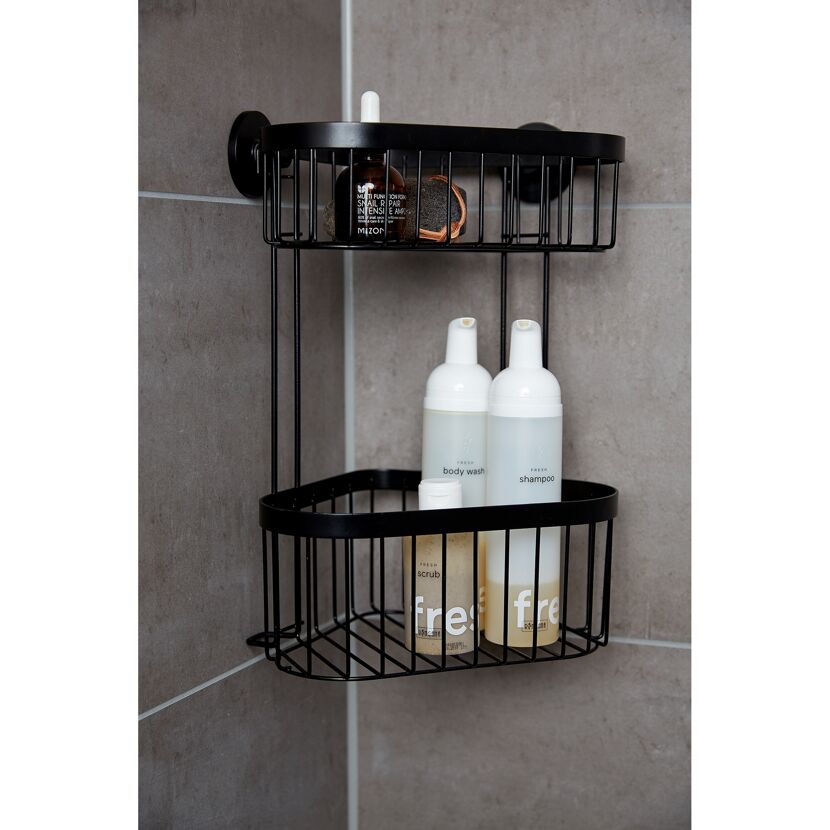 Eckregal 'Classic Plus' Stahl schwarz 23,5 x 33 x 18,5 cm