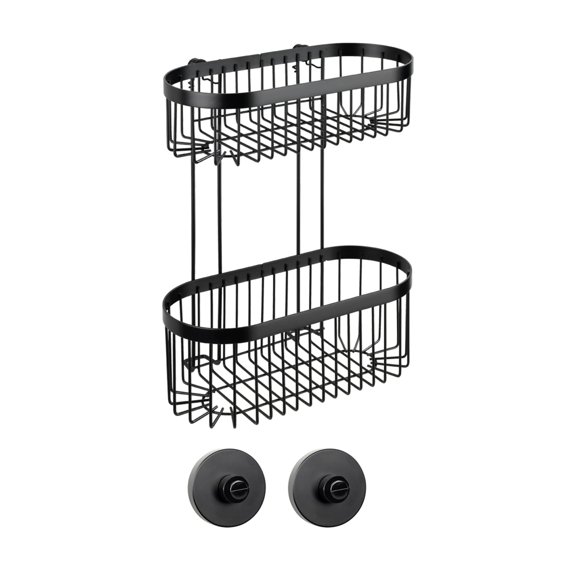 Wandregal 'Classic Plus' Stahl schwarz 26,5 x 33 x 14,5 cm