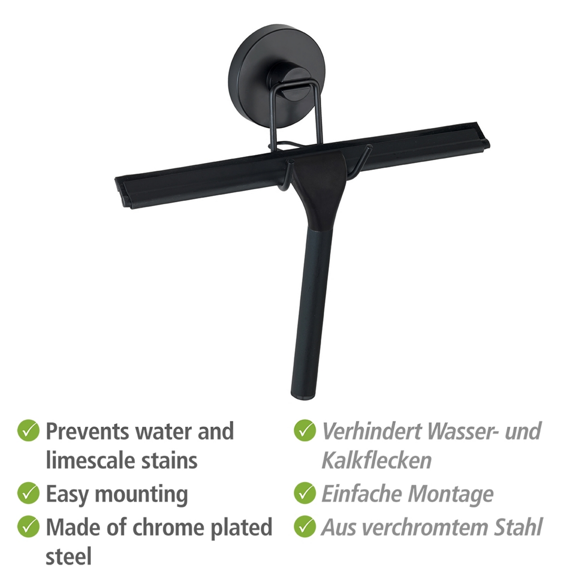 Duschabzieher edelstahlfarben 24,5 x 25 x 5 cm
