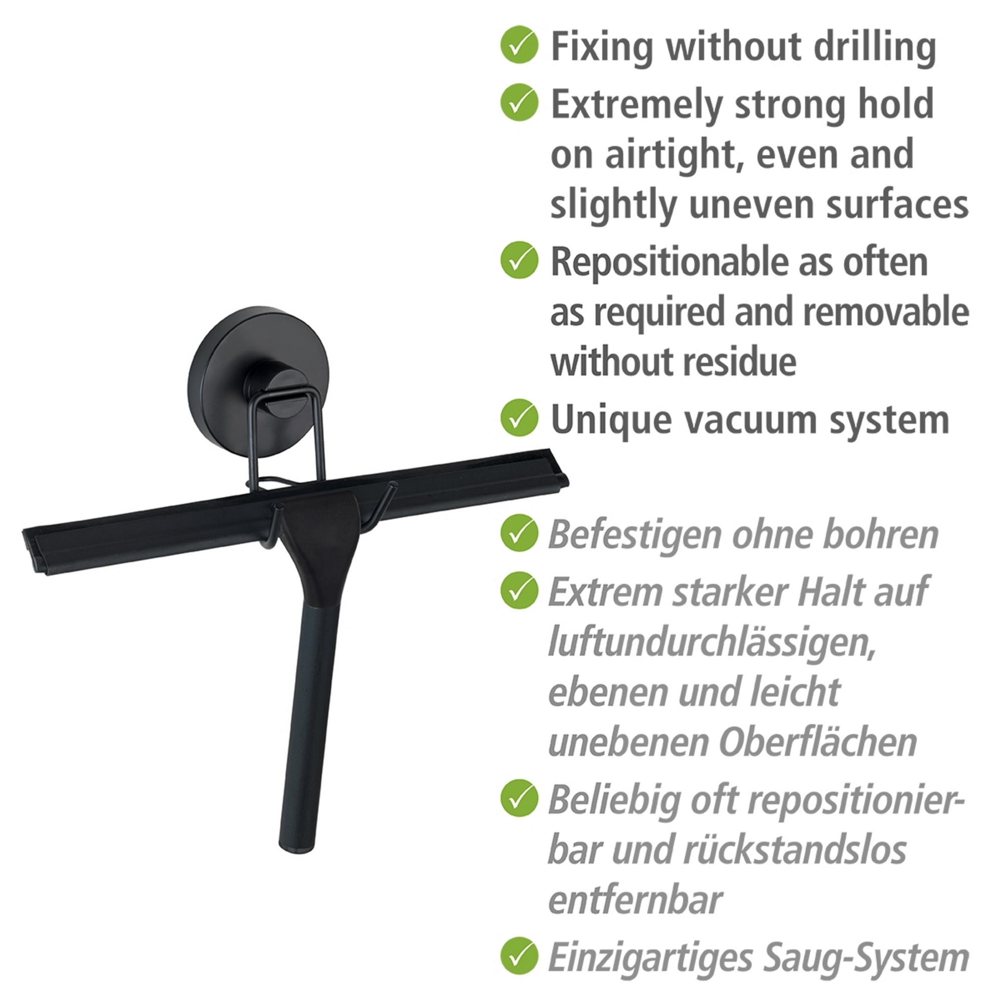 Duschabzieher edelstahlfarben 24,5 x 25 x 5 cm