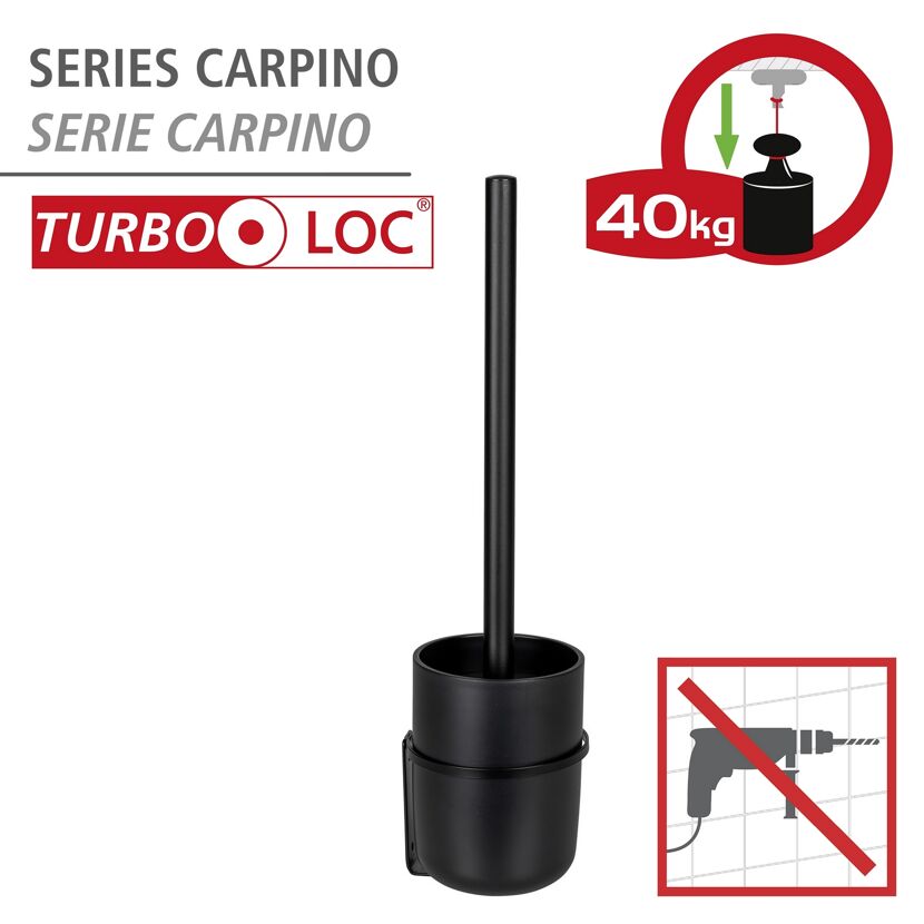 WC-Garnitur 'Carpino' Polystyrol schwarz