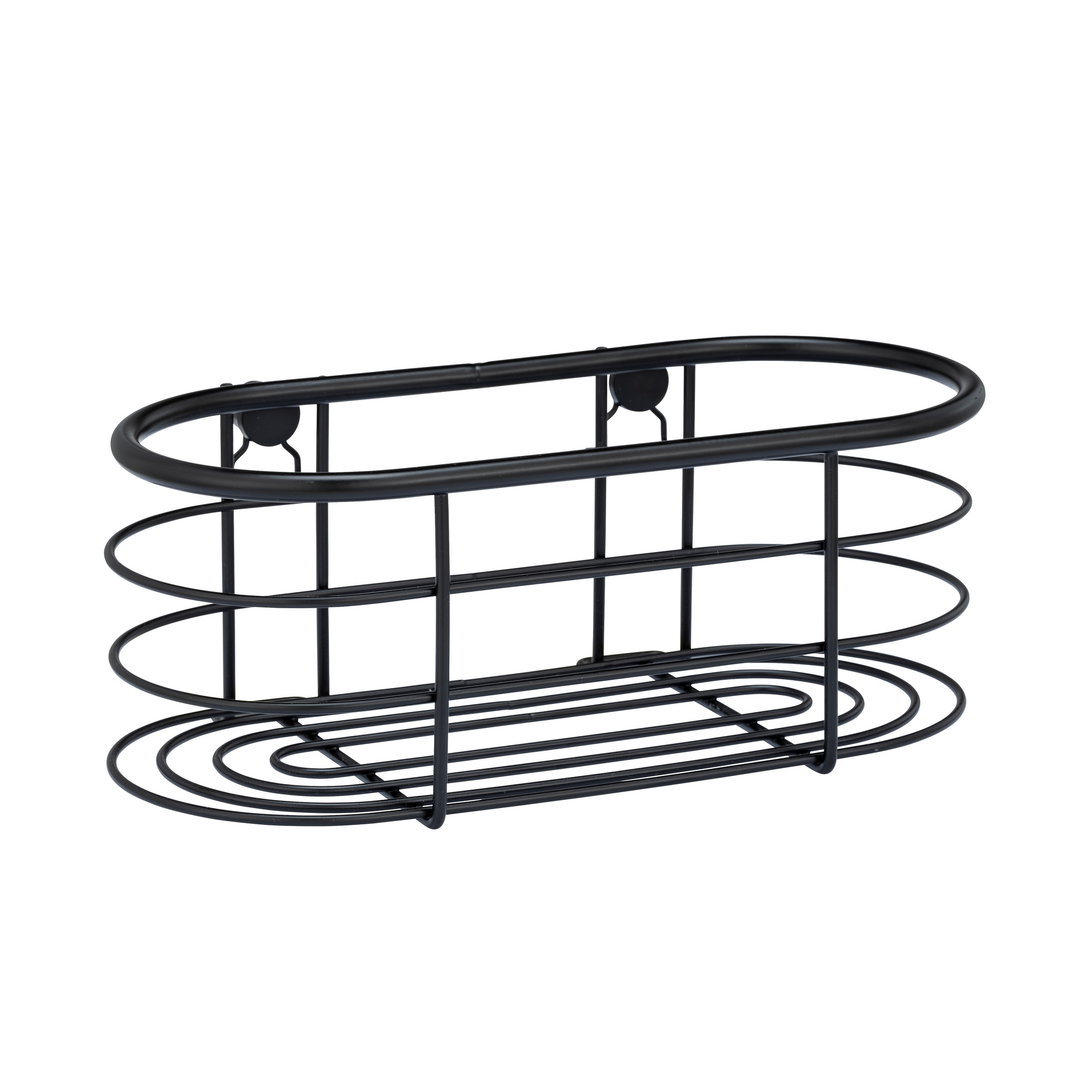 Duschablage 'Trestina' Edelstahl schwarz 26 x 10,5 x 14 cm