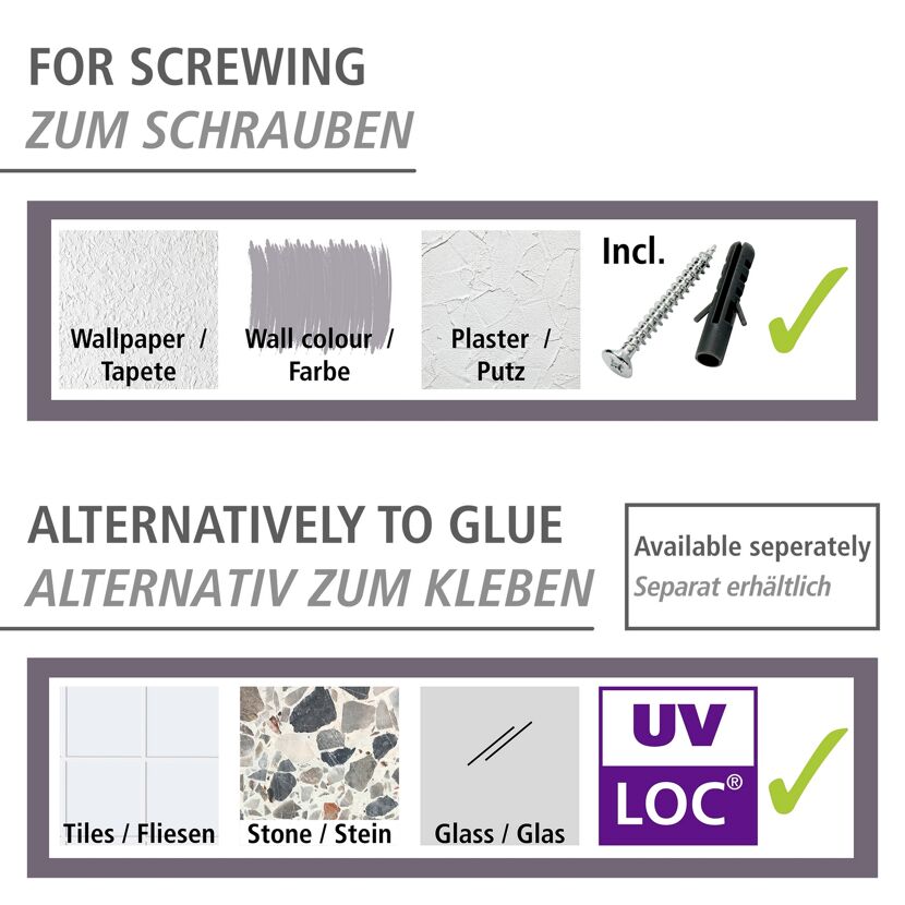 Duschablage 'Trestina' Edelstahl schwarz 26 x 10,5 x 14 cm