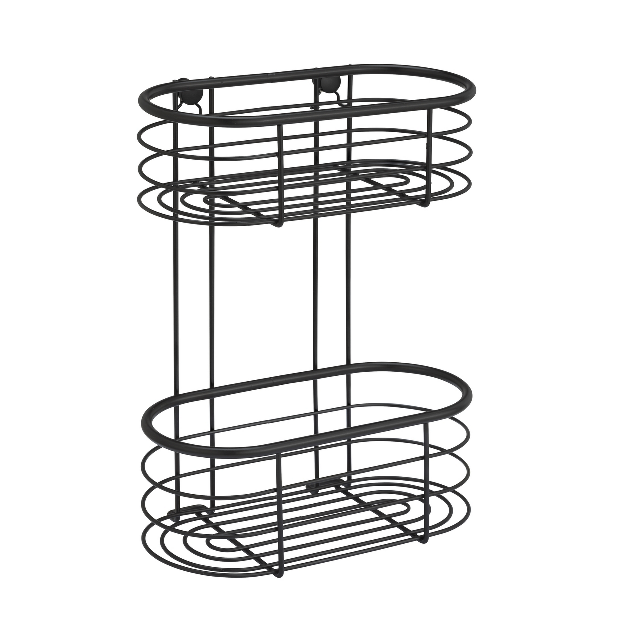 Wandregal 'Trestina' Edelstahl schwarz 26 x 35 x 14 cm