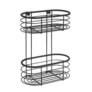 Wandregal 'Trestina' Edelstahl schwarz 26 x 35 x 14 cm