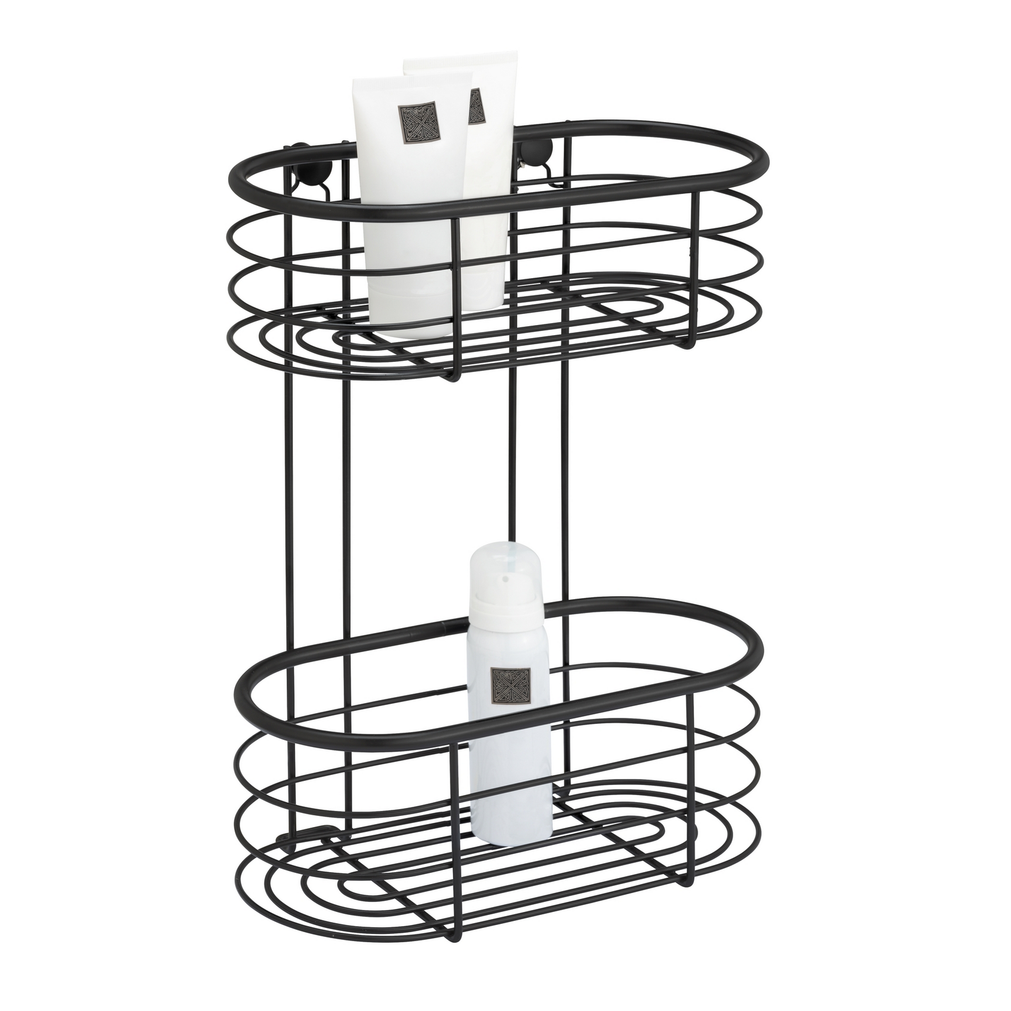 Wandregal 'Trestina' Edelstahl schwarz 26 x 35 x 14 cm