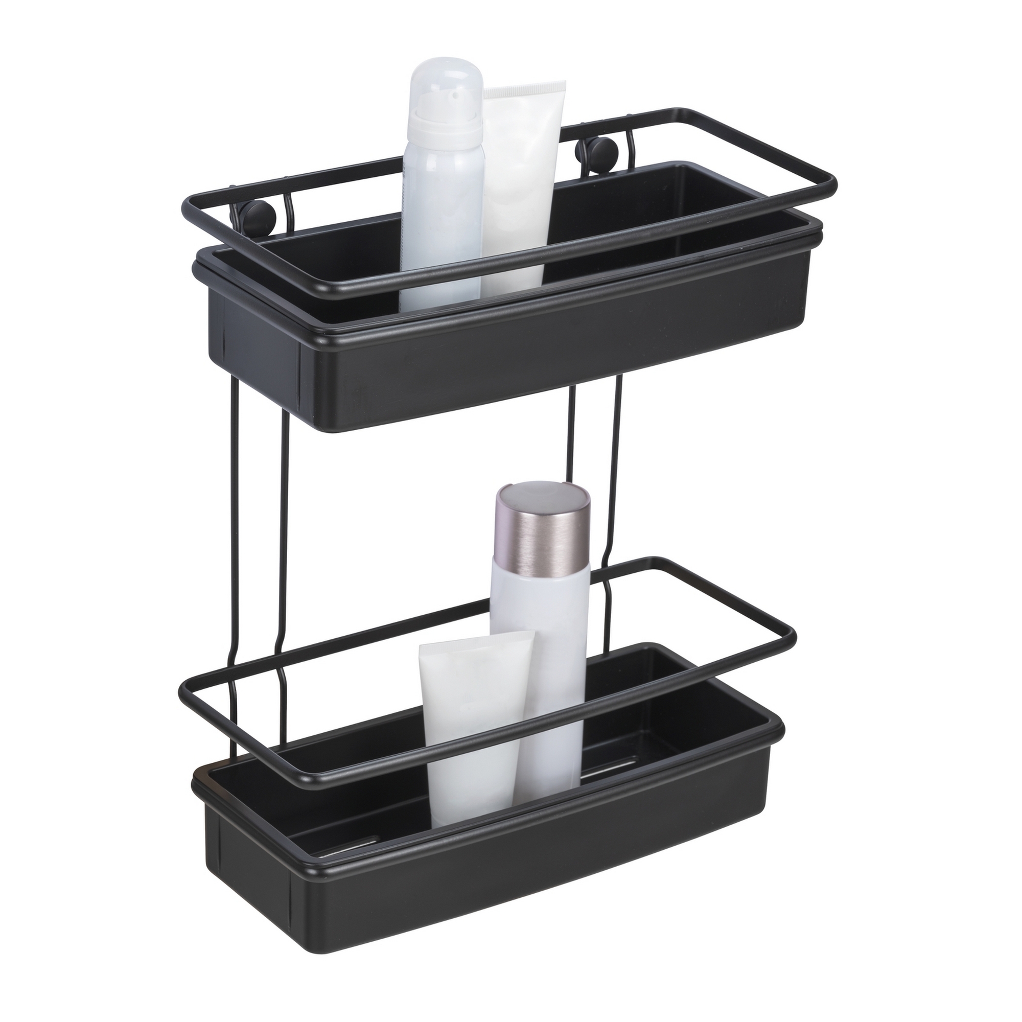 Wandregal 'Molinella' Edelstahl schwarz 30 x 35 x 14 cm