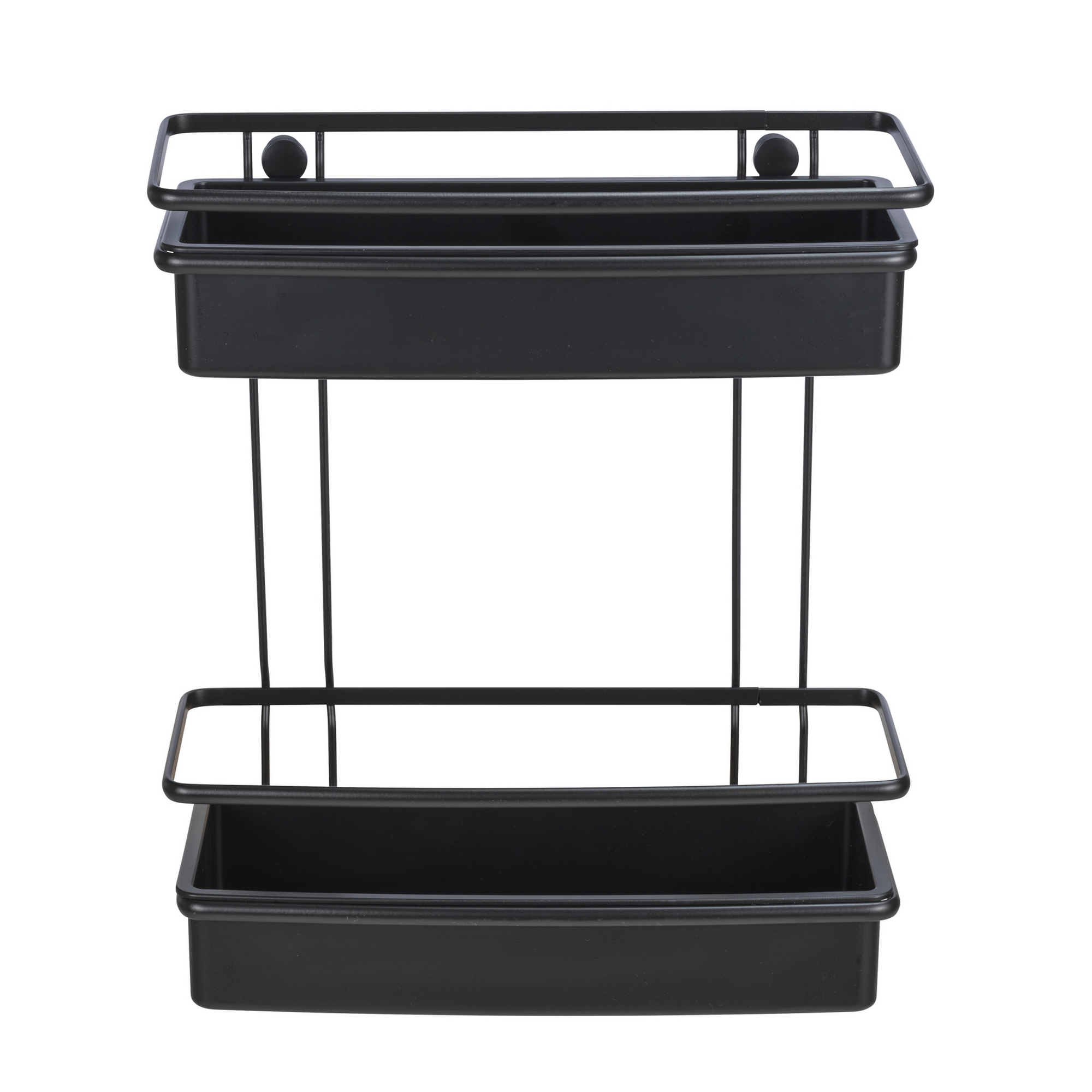 Wandregal 'Molinella' Edelstahl schwarz 30 x 35 x 14 cm