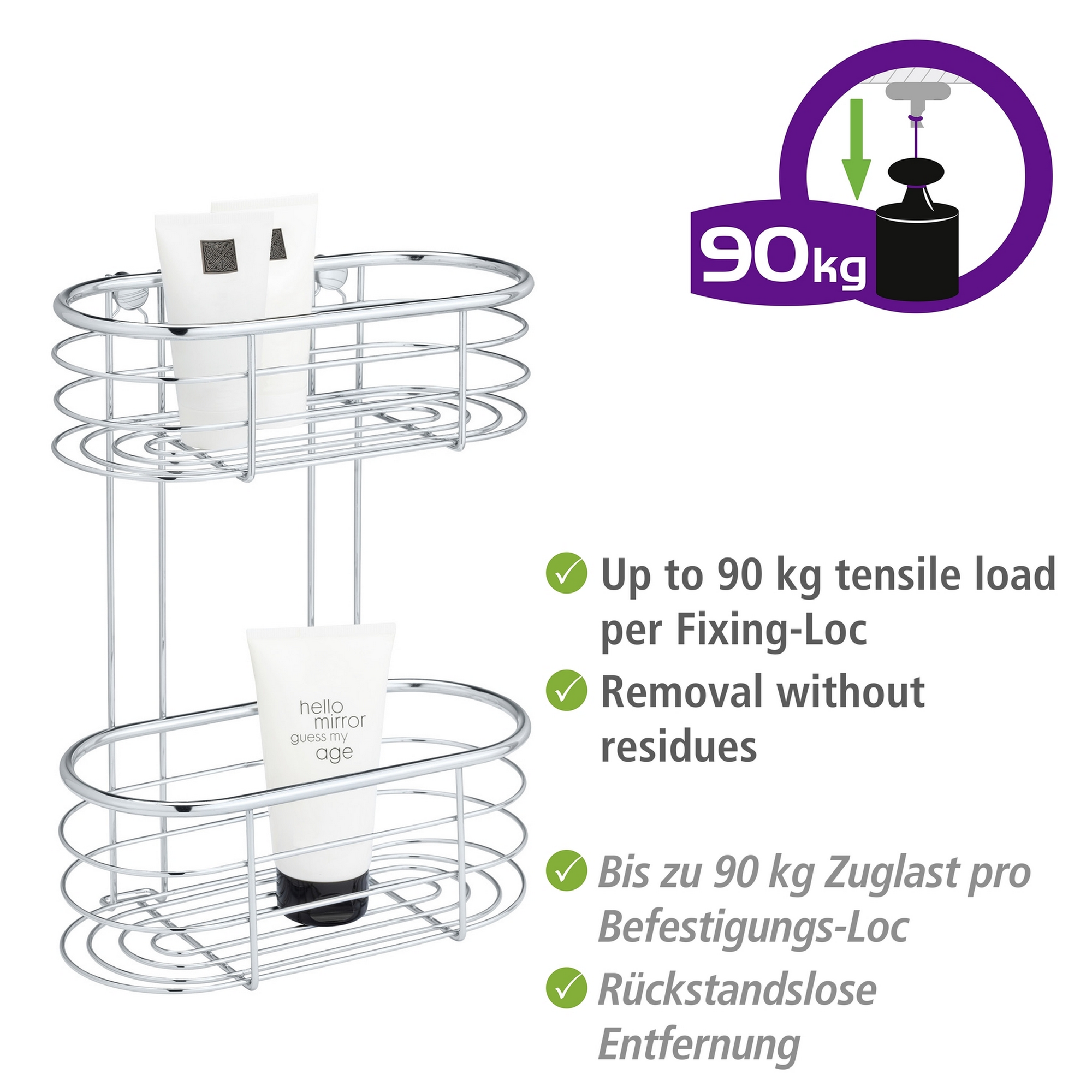 Wandregal 'Trestina' Edelstahl glänzend 26 x 35 x 14 cm
