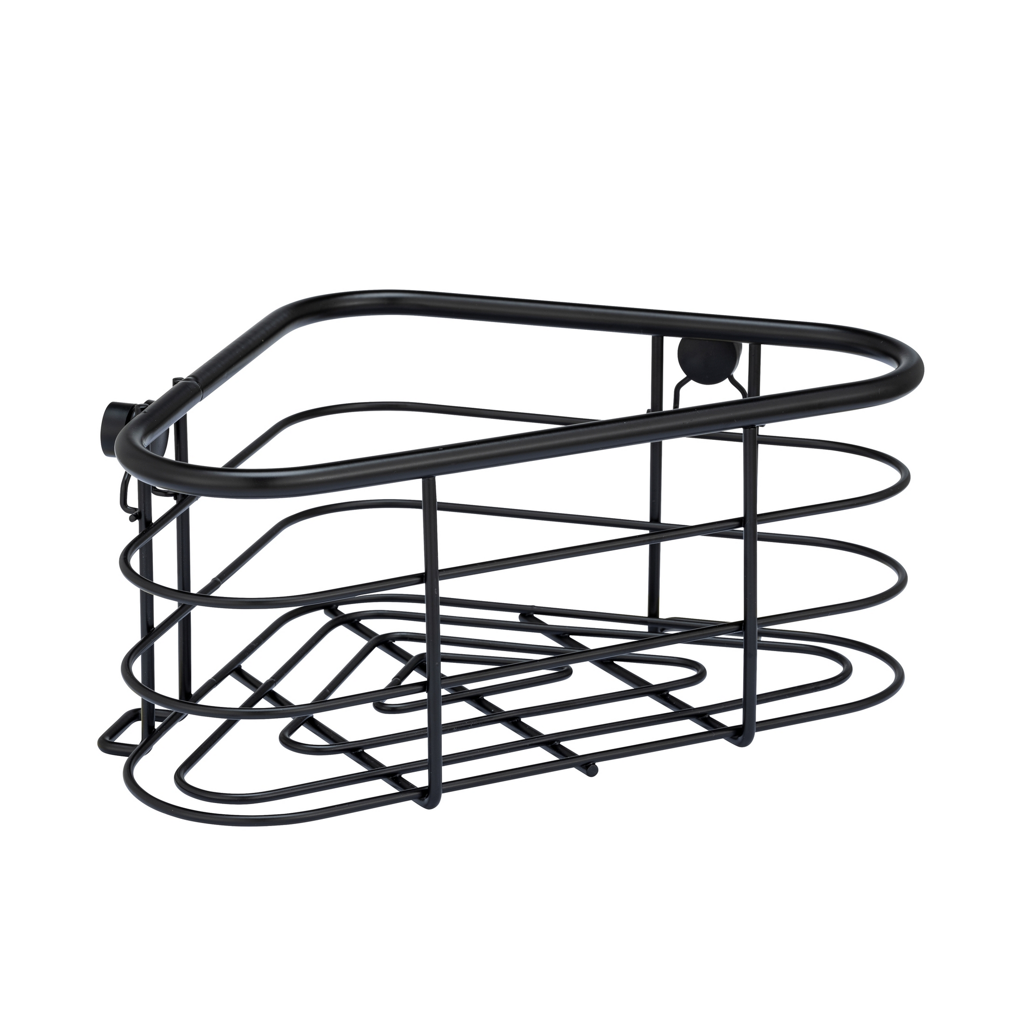 Eckablage 'Trestina' Edelstahl schwarz 25 x 10,5 x 16,5 cm