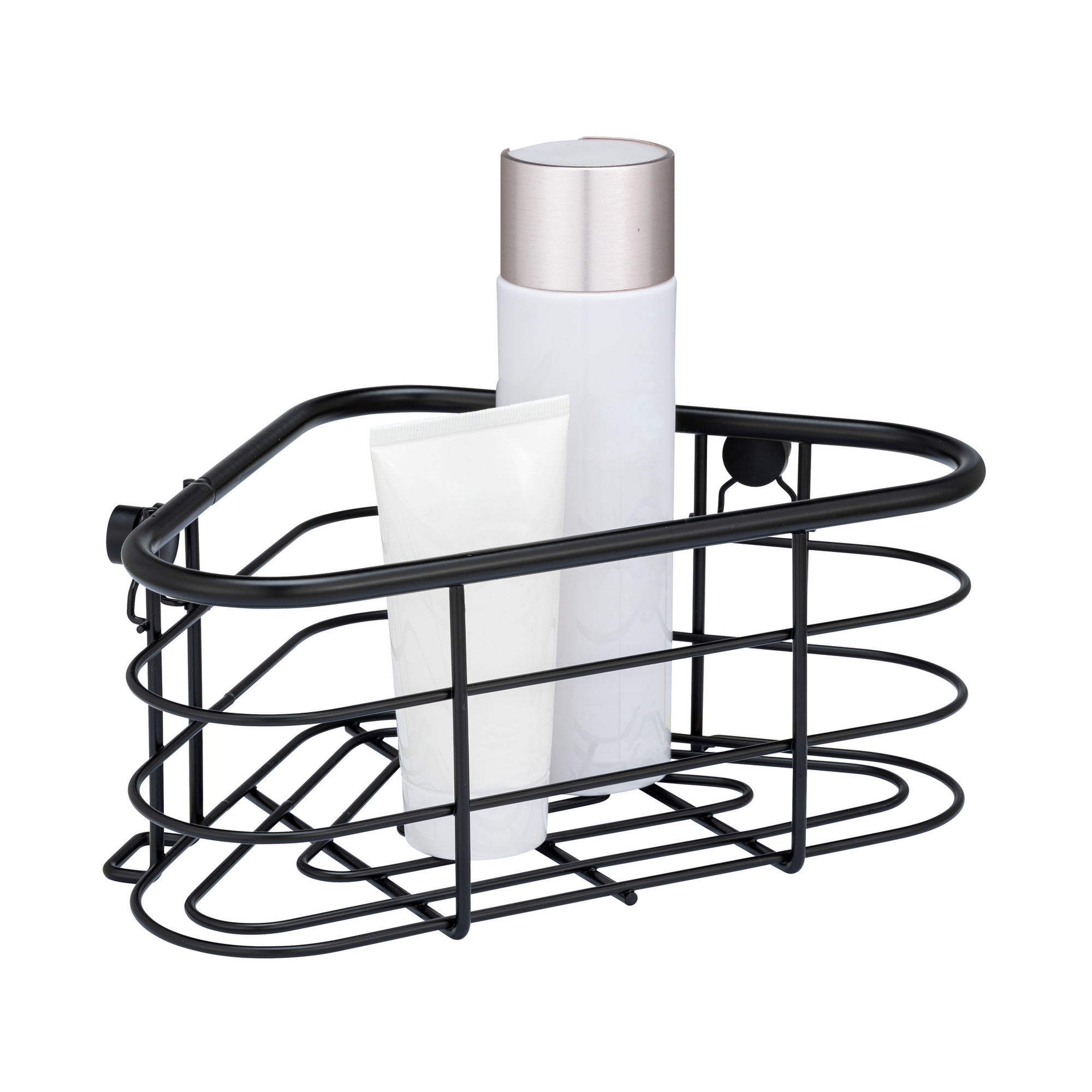 Eckablage 'Trestina' Edelstahl schwarz 25 x 10,5 x 16,5 cm