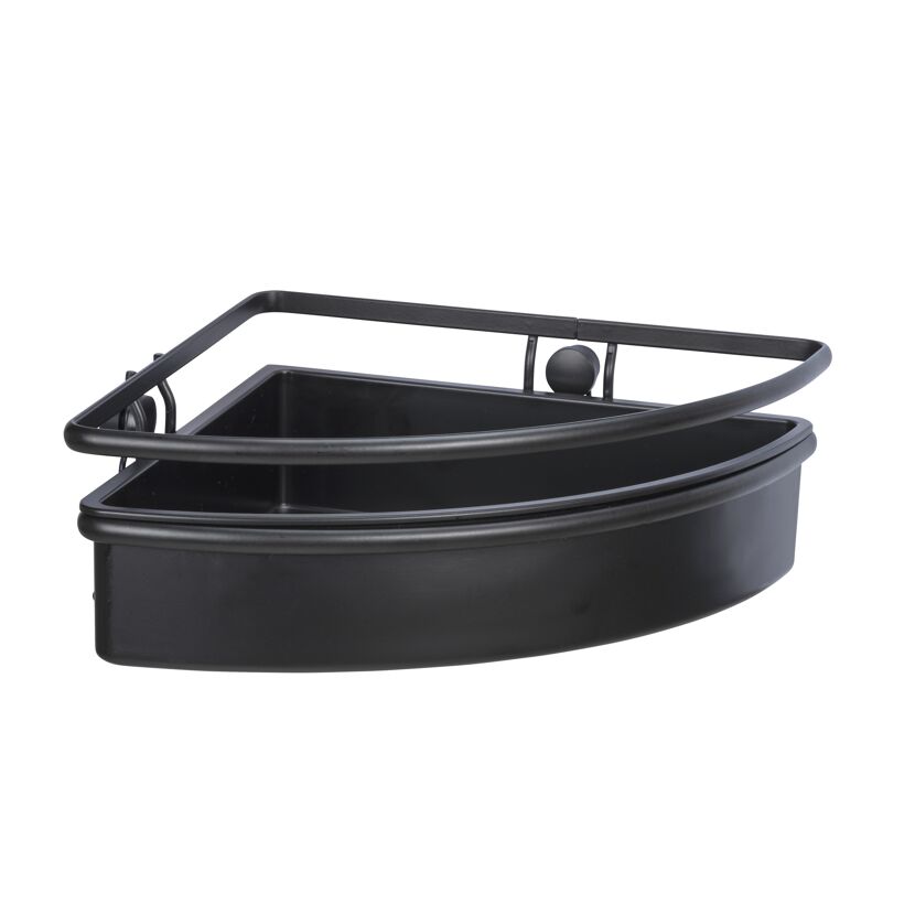 Eckablage 'Molinella' Edelstahl schwarz 30 x 8,5 x 21,5 cm