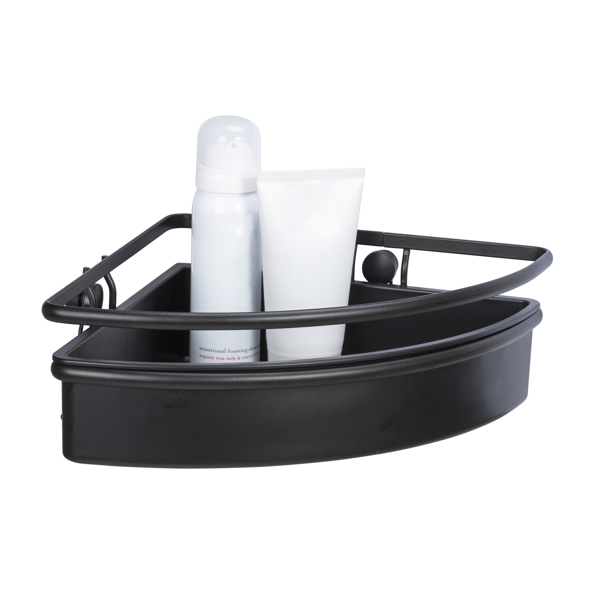 Eckablage 'Molinella' Edelstahl schwarz 30 x 8,5 x 21,5 cm