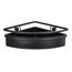 Eckablage 'Molinella' Edelstahl schwarz 30 x 8,5 x 21,5 cm