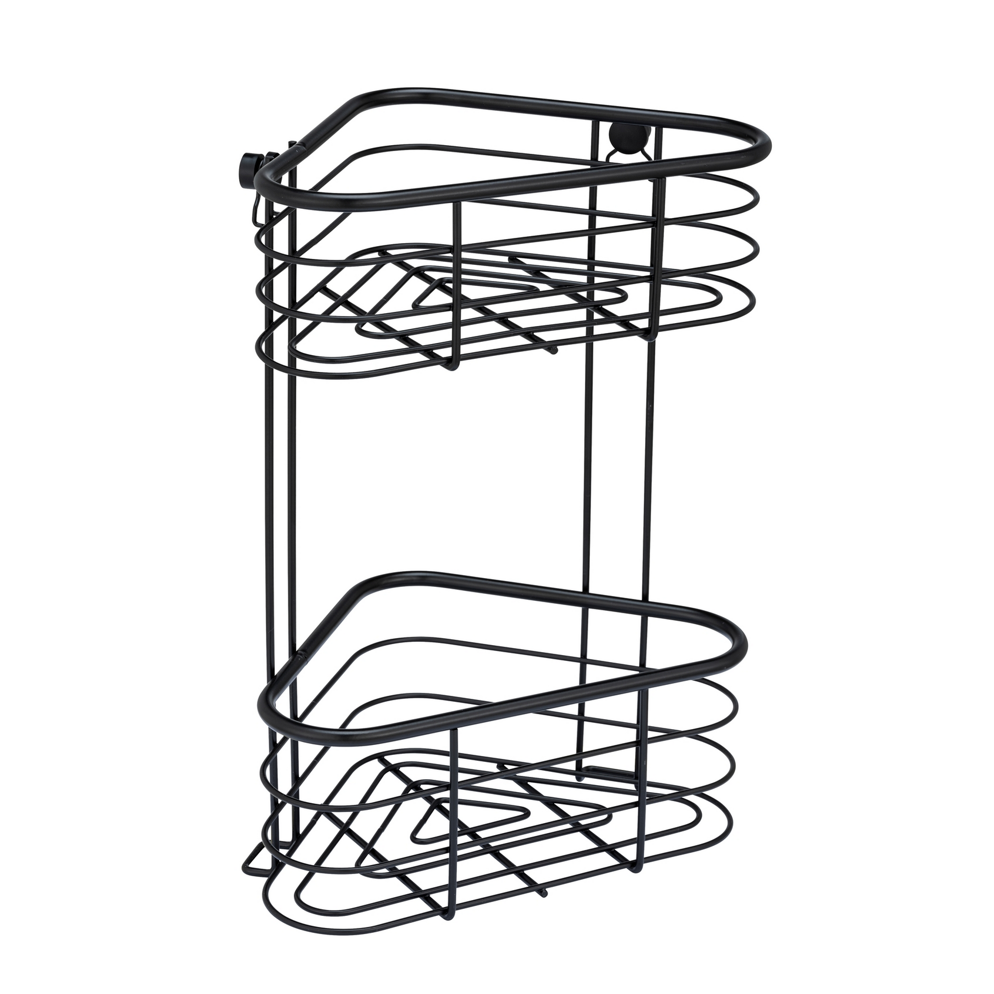 Eckregal 'Trestina' Edelstahl schwarz 25 x 35 x 16,5 cm