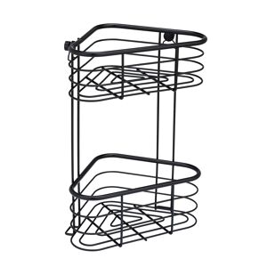 Eckregal 'Trestina' Edelstahl schwarz 25 x 35 x 16,5 cm