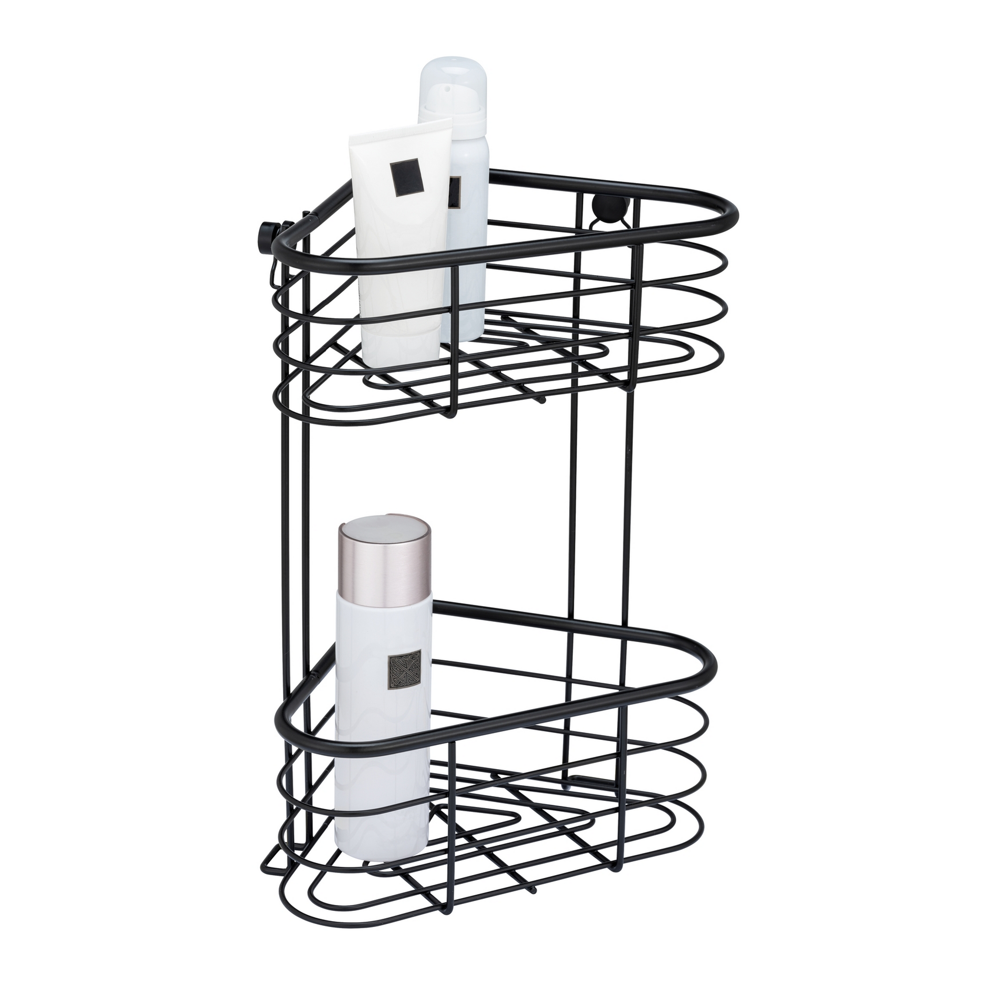 Eckregal 'Trestina' Edelstahl schwarz 25 x 35 x 16,5 cm