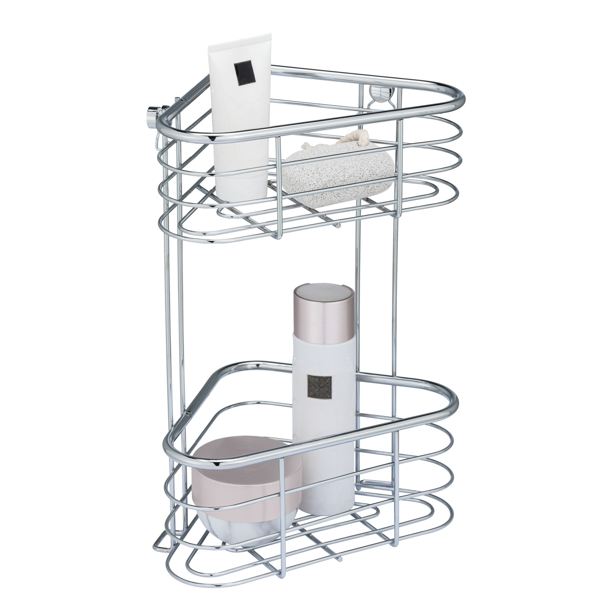 Eckregal 'Trestina' Edelstahl glänzend 25 x 35 x 16,5 cm