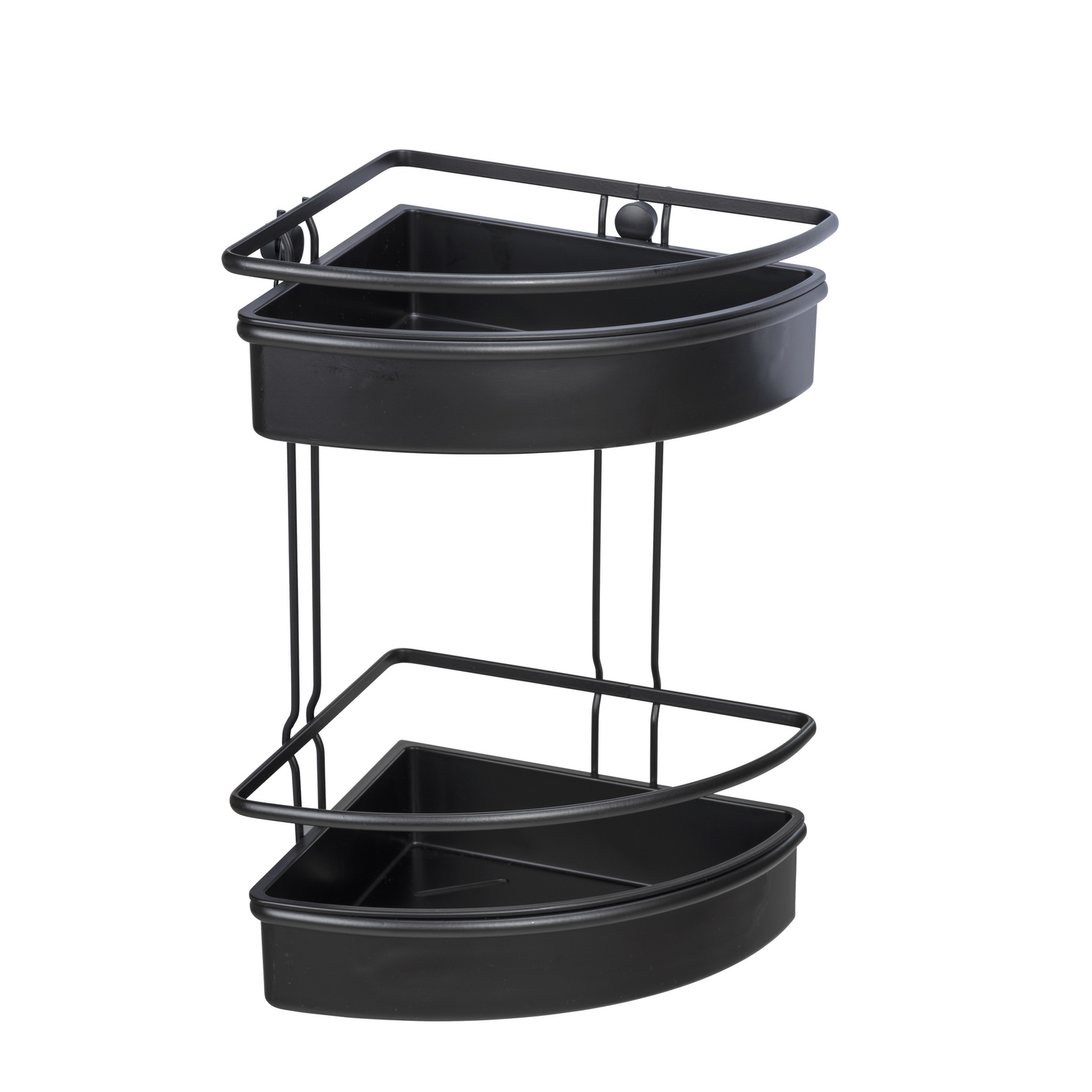 Eckregal 'Molinella' Edelstahl, Kunststoff schwarz 30 x 21,5 x 35 cm