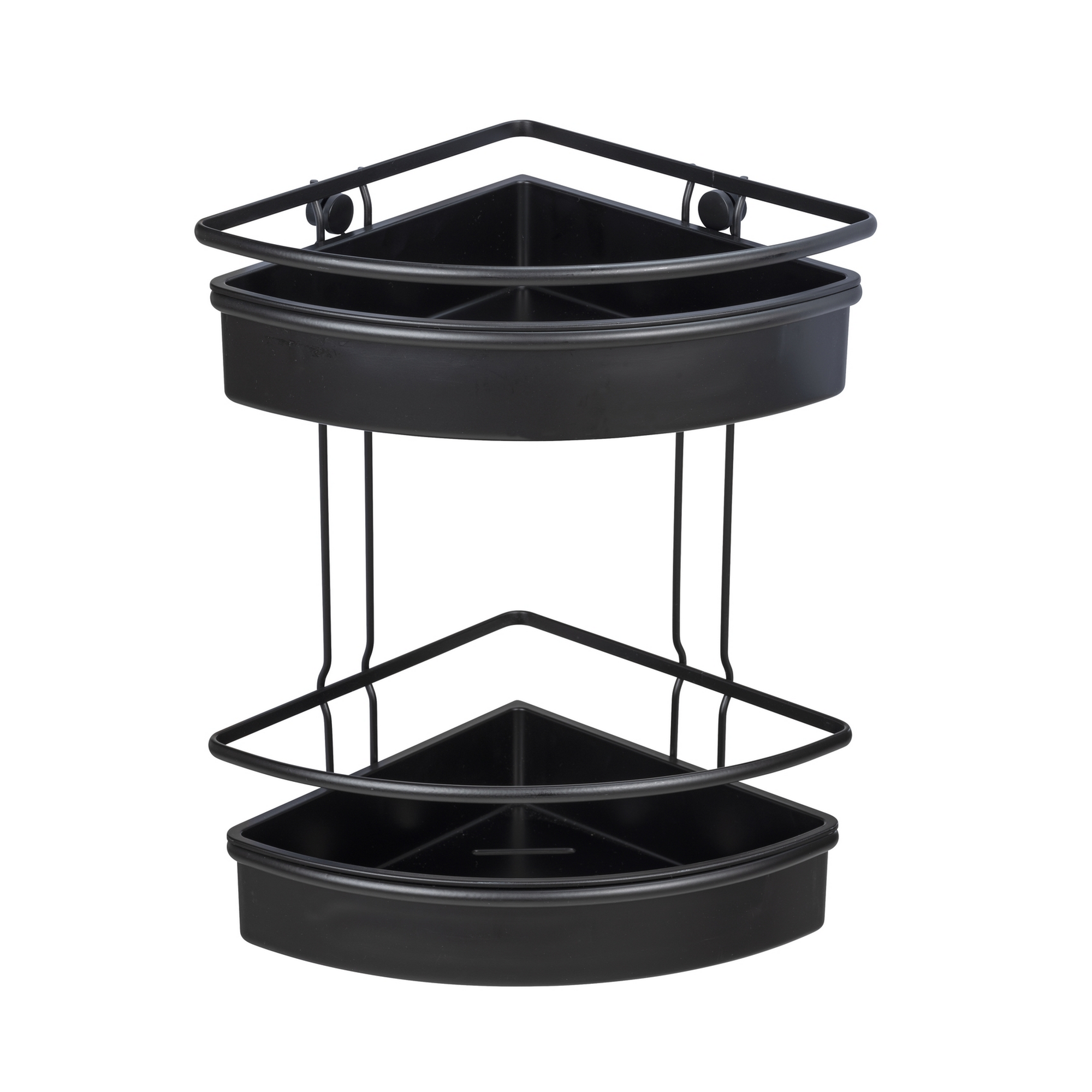 Eckregal 'Molinella' Edelstahl, Kunststoff schwarz 30 x 21,5 x 35 cm