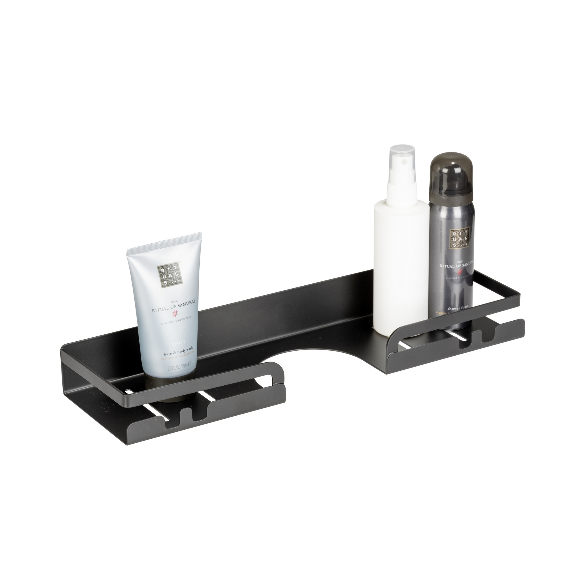 Duschregal 'Altarella' Edelstahl schwarz 35,5 x 4 x 10,5 cm