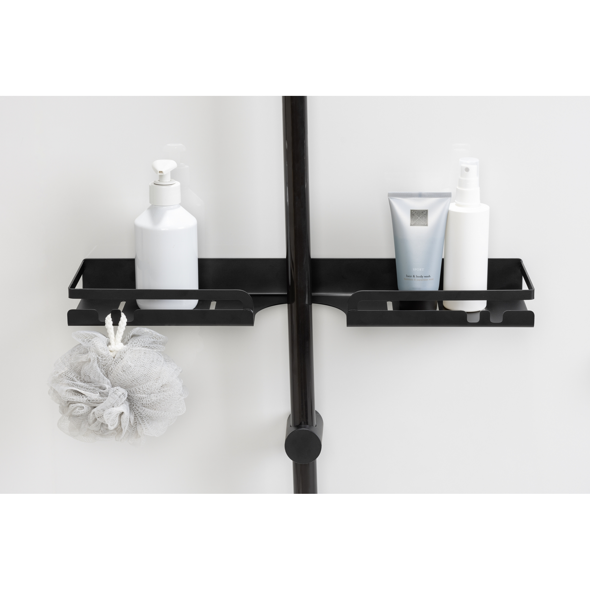 Duschregal 'Altarella' Edelstahl schwarz 45 x 4 x 10,5 cm