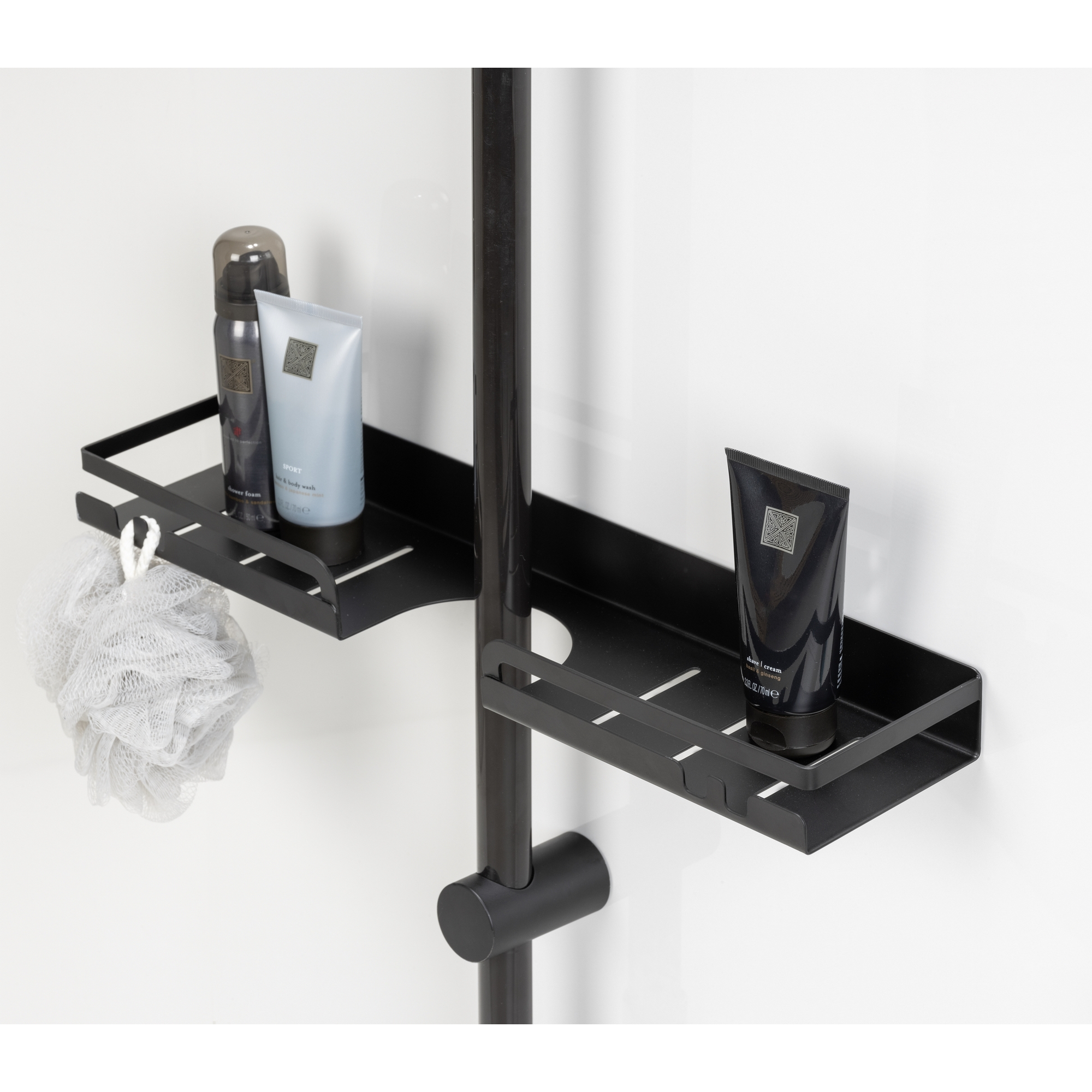 Duschregal 'Altarella' Edelstahl schwarz 45 x 4 x 10,5 cm