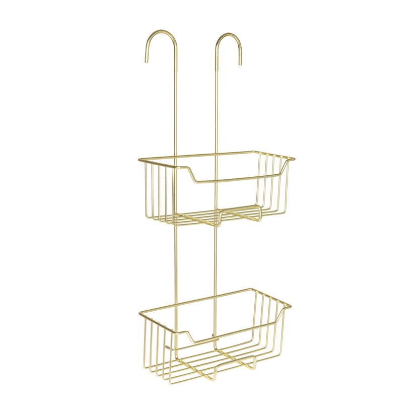 Duschregal 'Milo' Edelstahl goldfarben 25 x 55 x 14 cm
