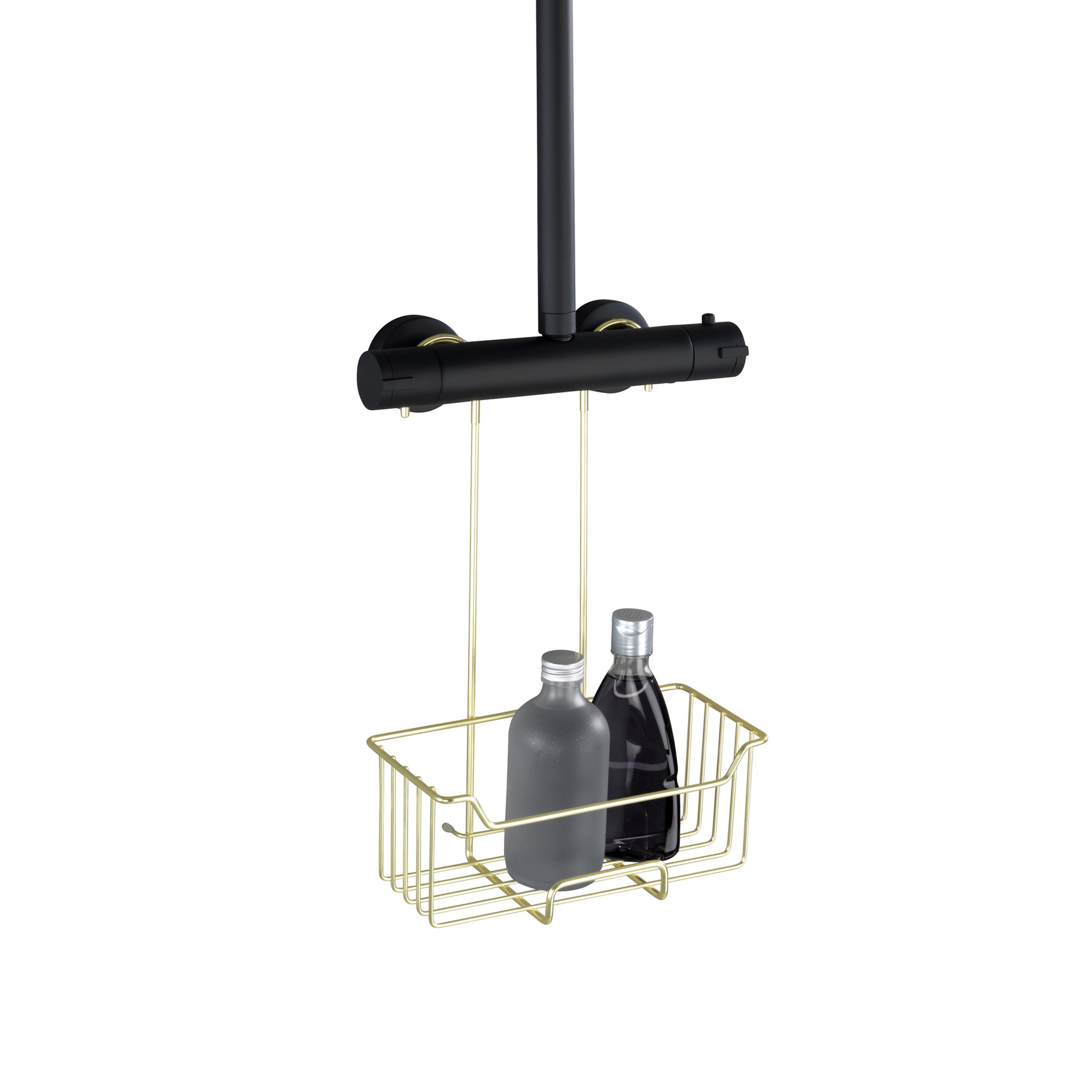 Duschregal 'Milo' Edelstahl goldfarben 25 x 36 x 14 cm