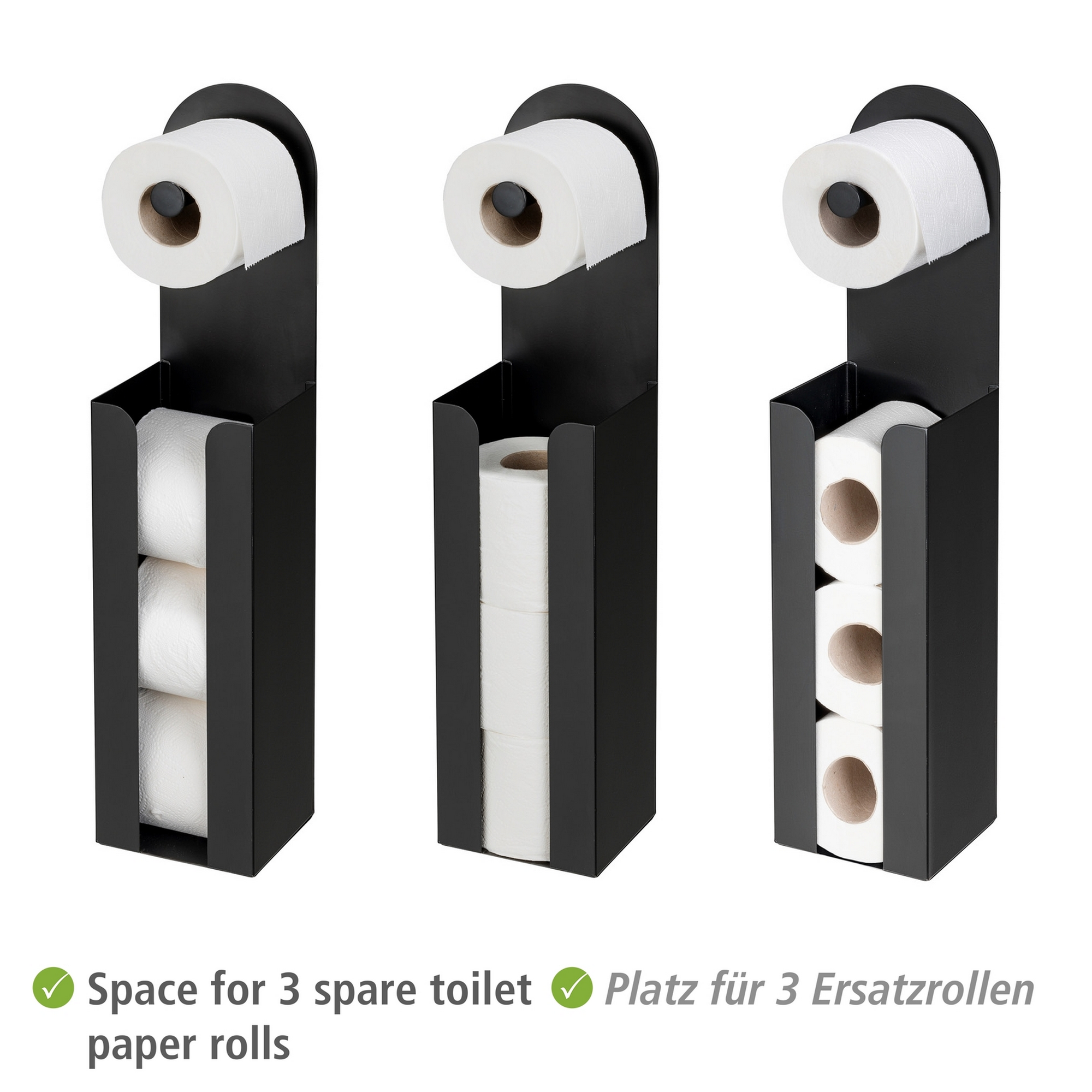 Toilettenpapierhalter 'Agira' Stahl schwarz