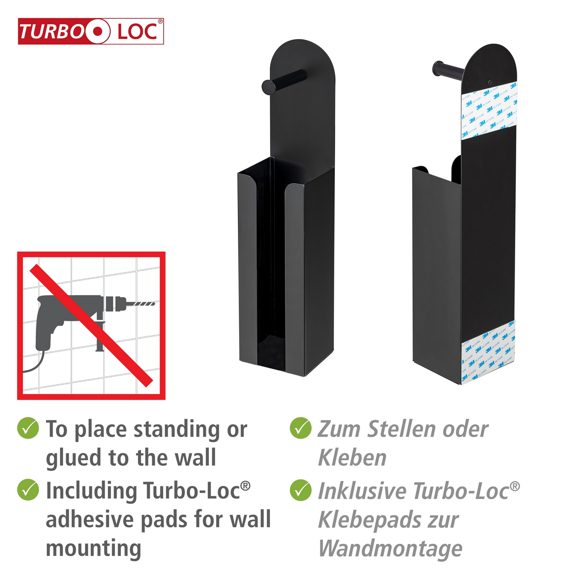 Toilettenpapierhalter 'Agira' Stahl schwarz