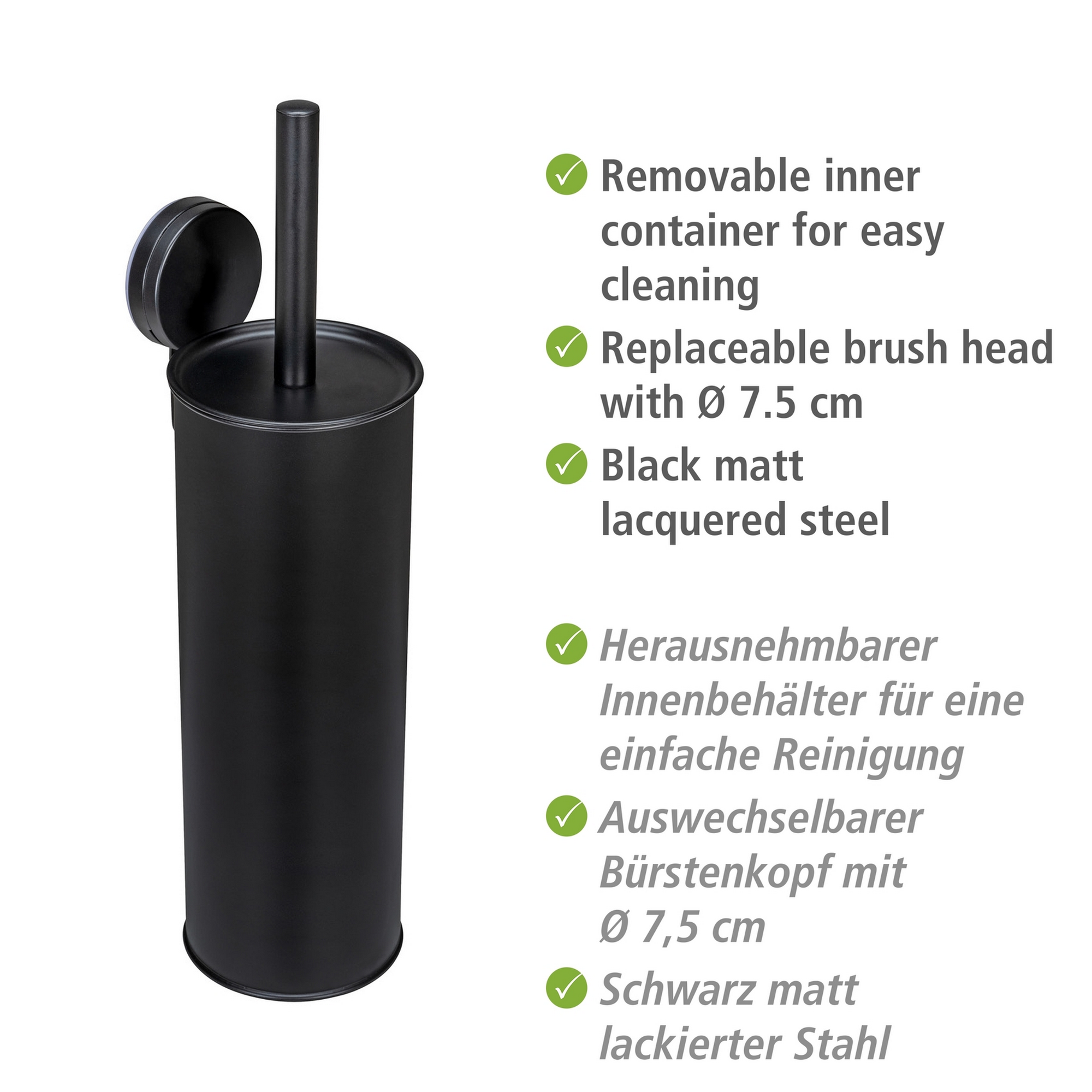 WC-Garnitur 'Pavia' Stahl schwarz