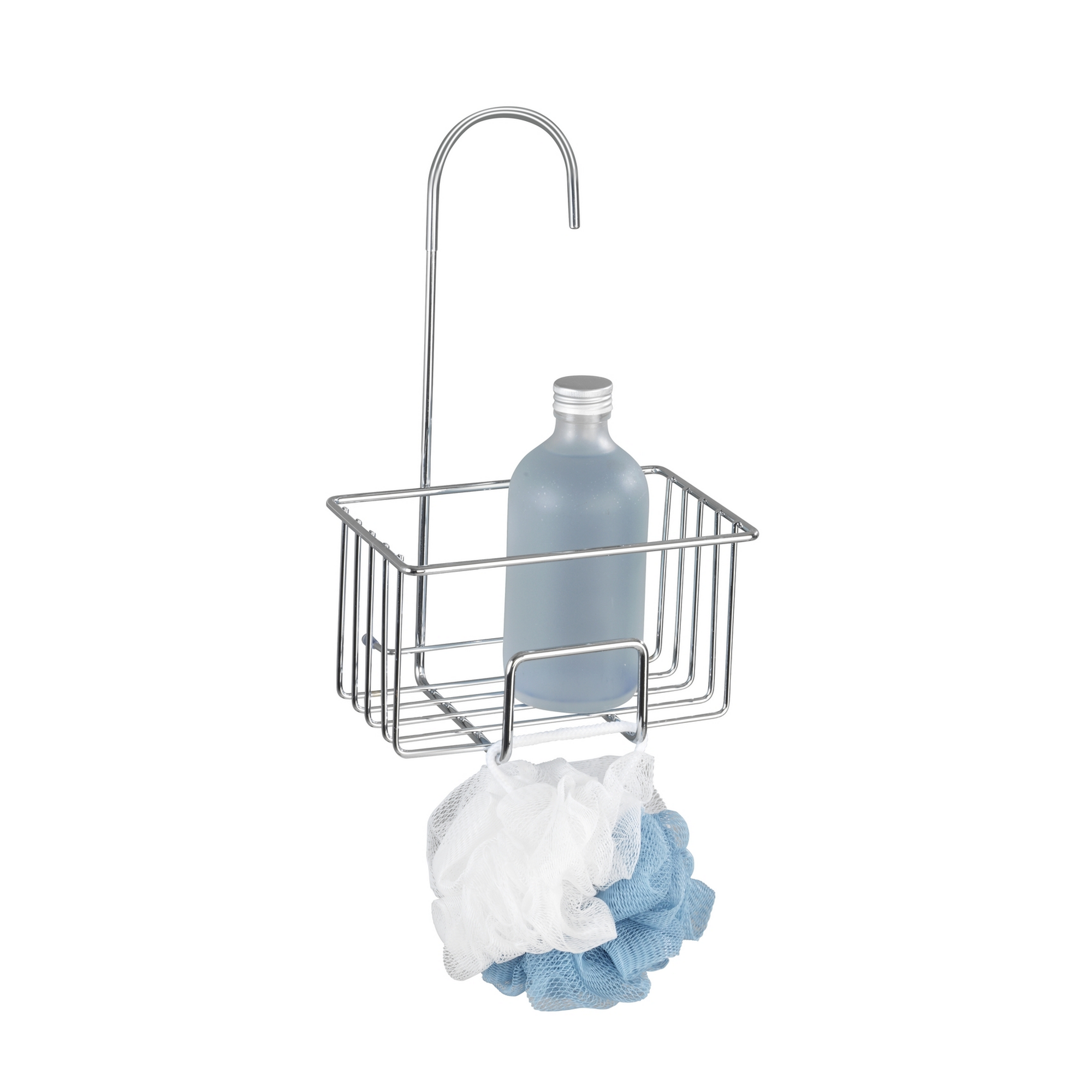 Duschregal 'Milito' Edelstahl glänzend 18 x 28,5 x 13 cm