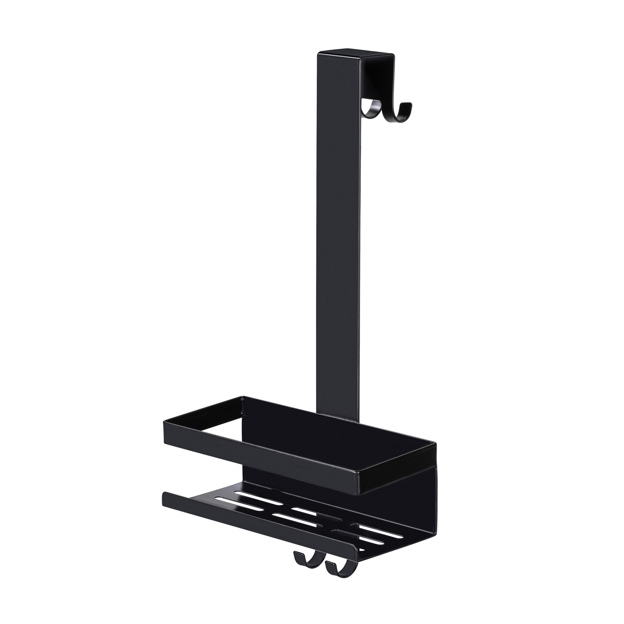 Duschregal 'Bribano' Edelstahl schwarz 23 x 44,5 x 18 cm