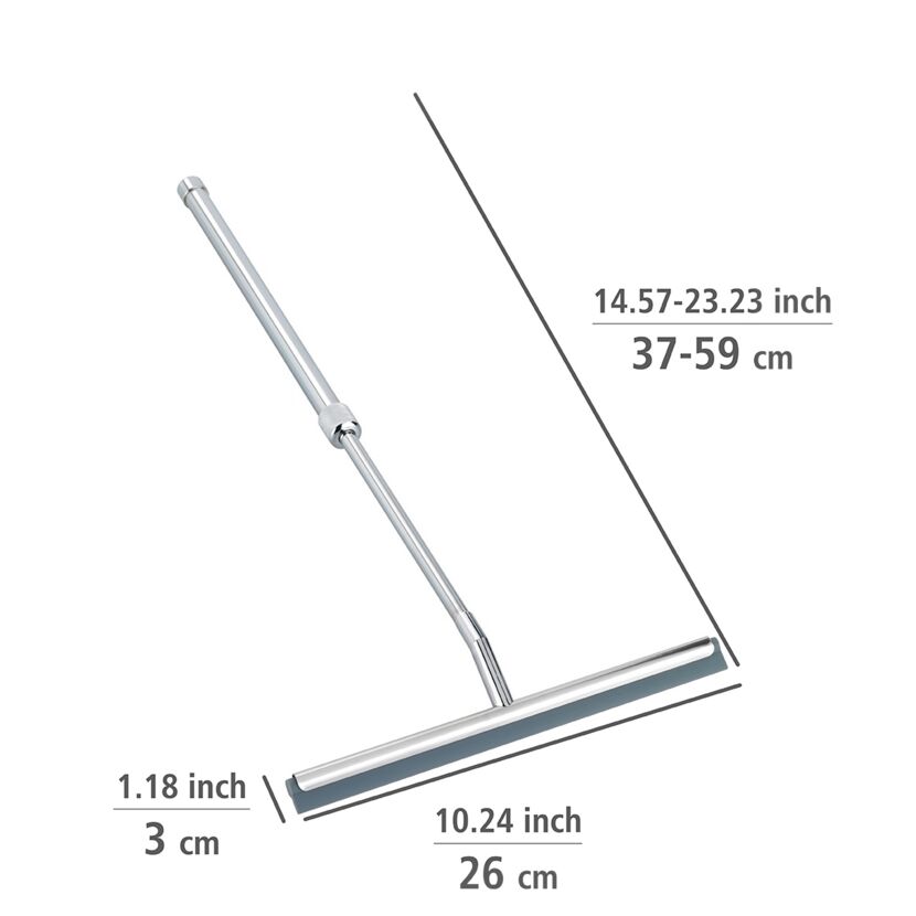 Duschabzieher teleskopierbar edelstahlfarben 26 x 59 x 3 cm