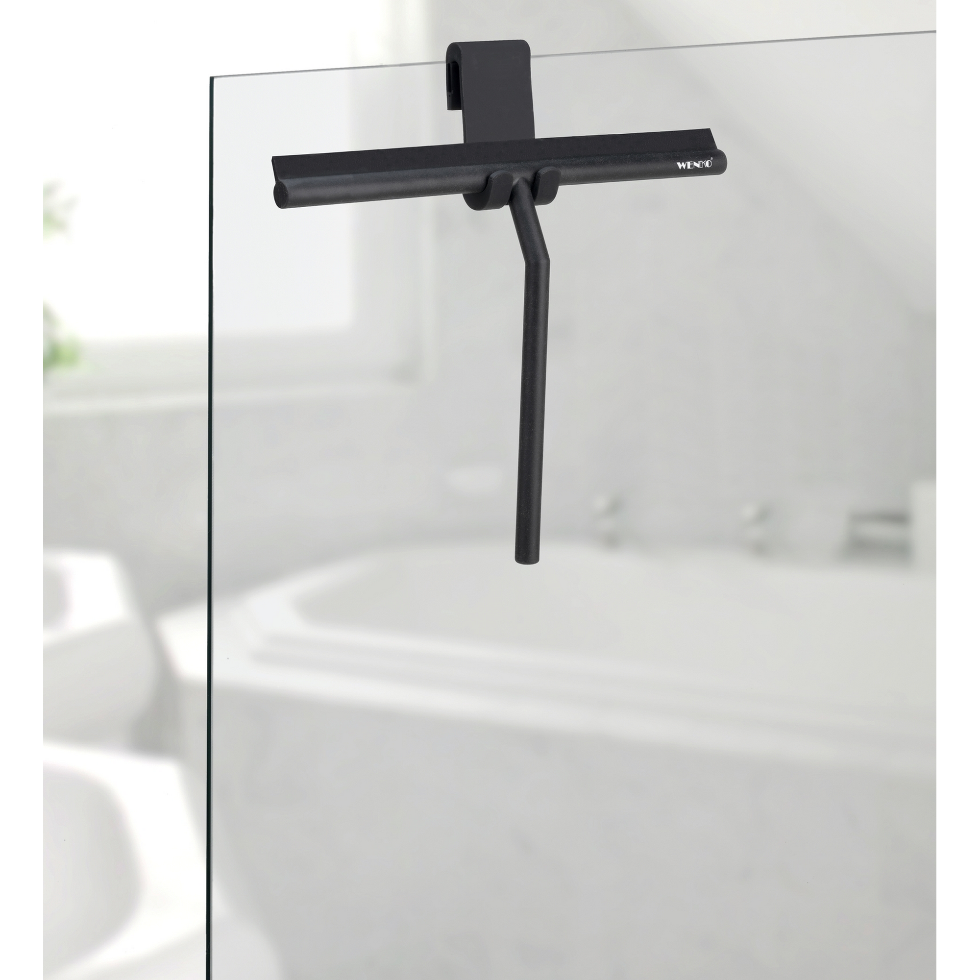 Duschabzieher 'Mola' schwarz 32 x 30 x 4,5 cm