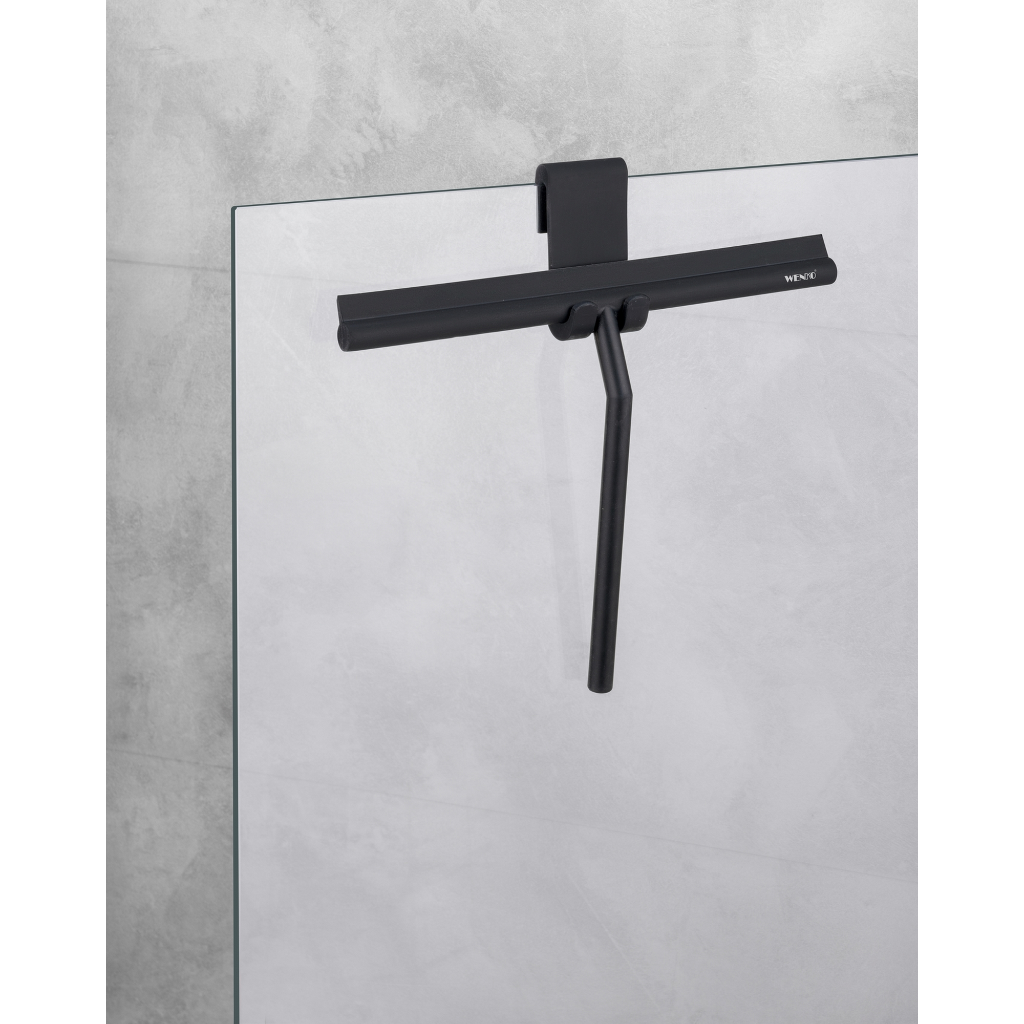 Duschabzieher 'Mola' schwarz 32 x 30 x 4,5 cm