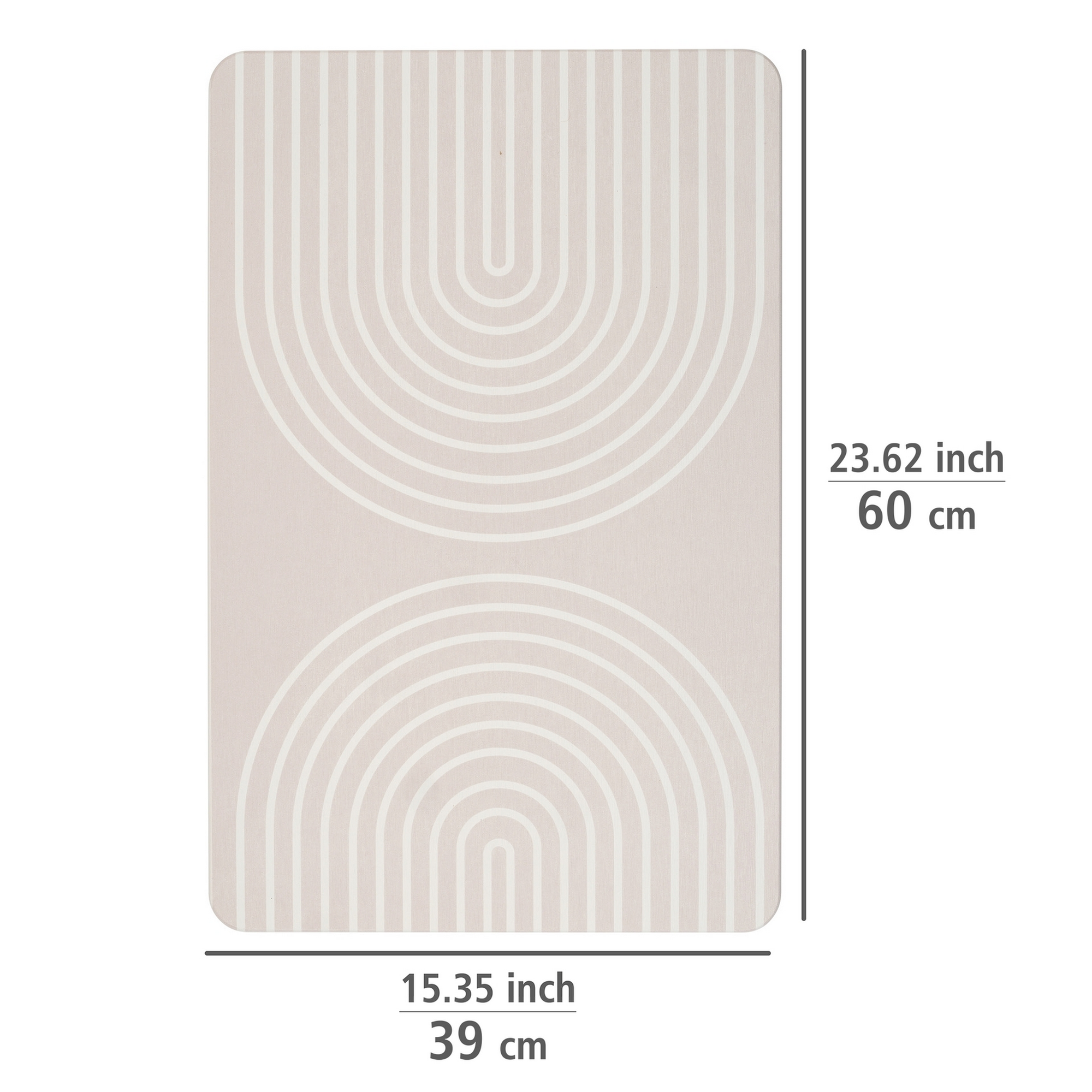 Badteppich 'Nazca' hellgrau 39 x 60 cm