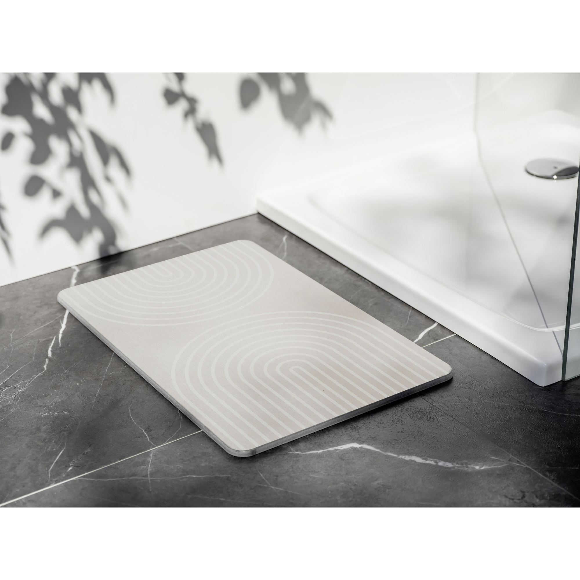 Badteppich 'Nazca' hellgrau 39 x 60 cm