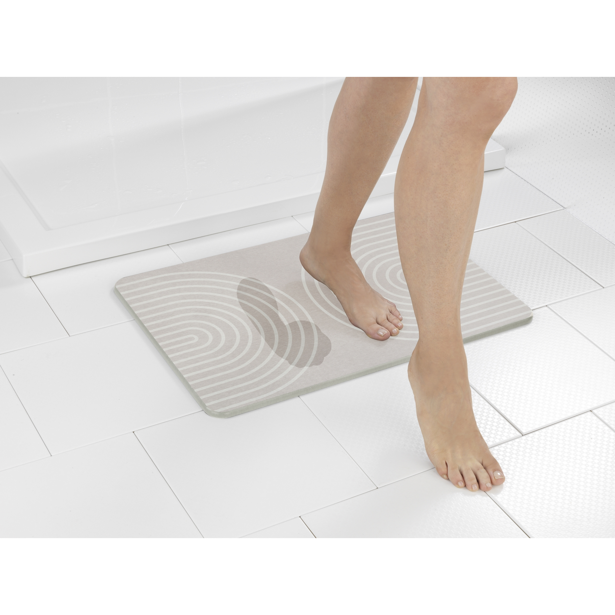 Badteppich 'Nazca' hellgrau 39 x 60 cm