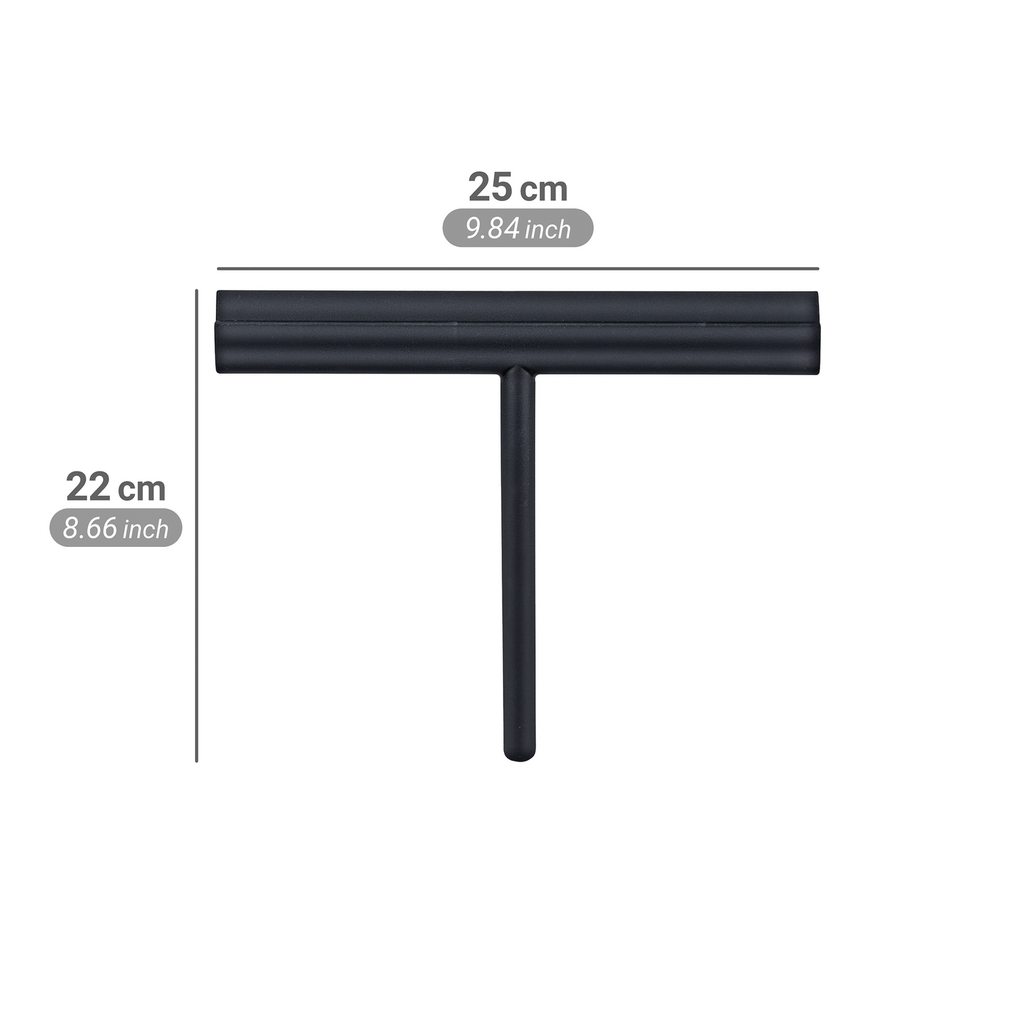 Duschabzieher 'Agana' schwarz 25 x 4 x 22 cm