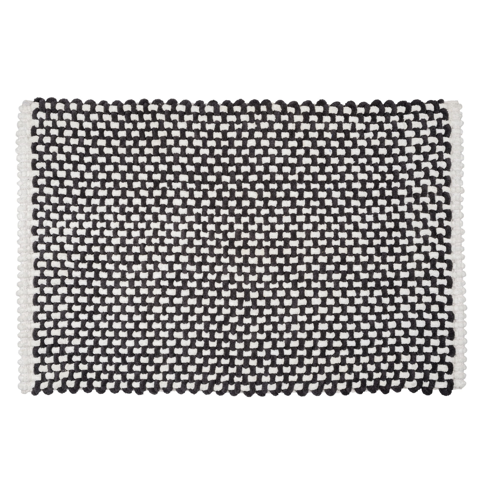 Badteppich 'Covelo' weiß-anthrazit 50 x 80 cm